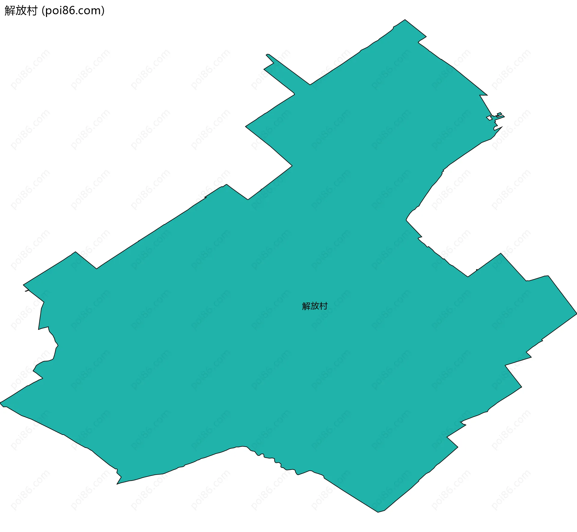 解放村边界地图