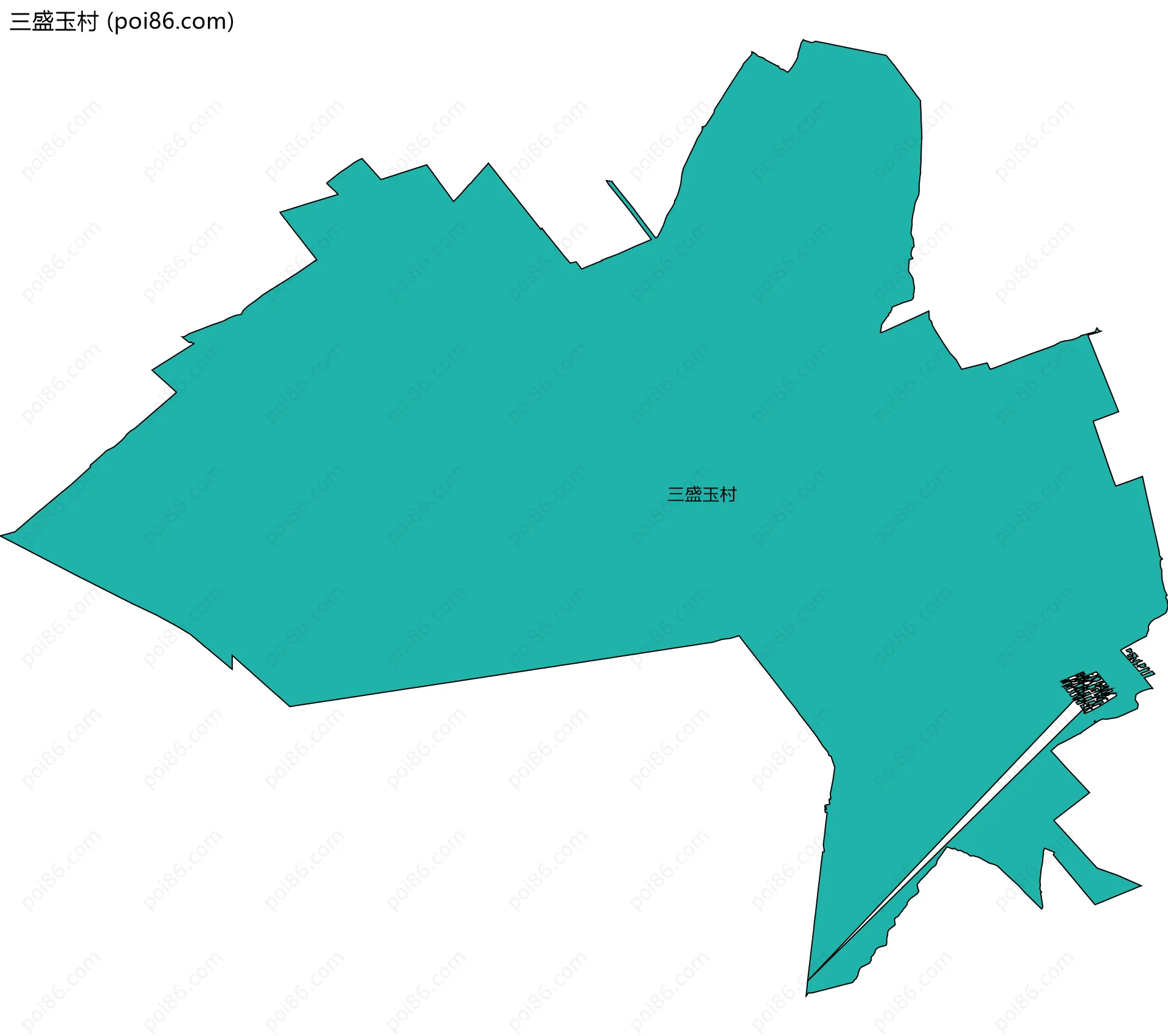 三盛玉村边界地图