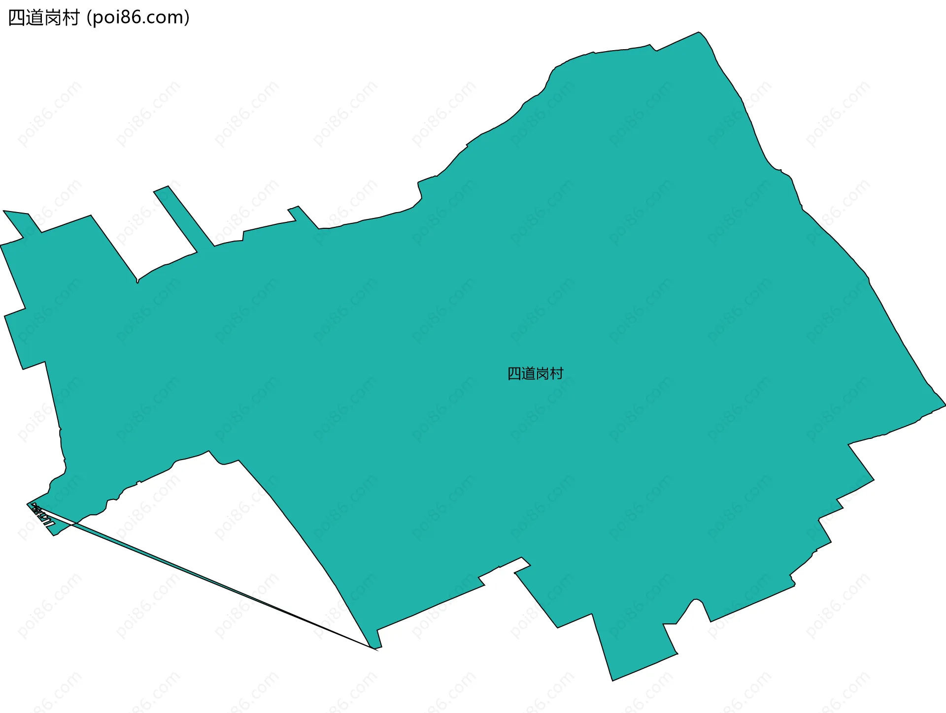四道岗村边界地图