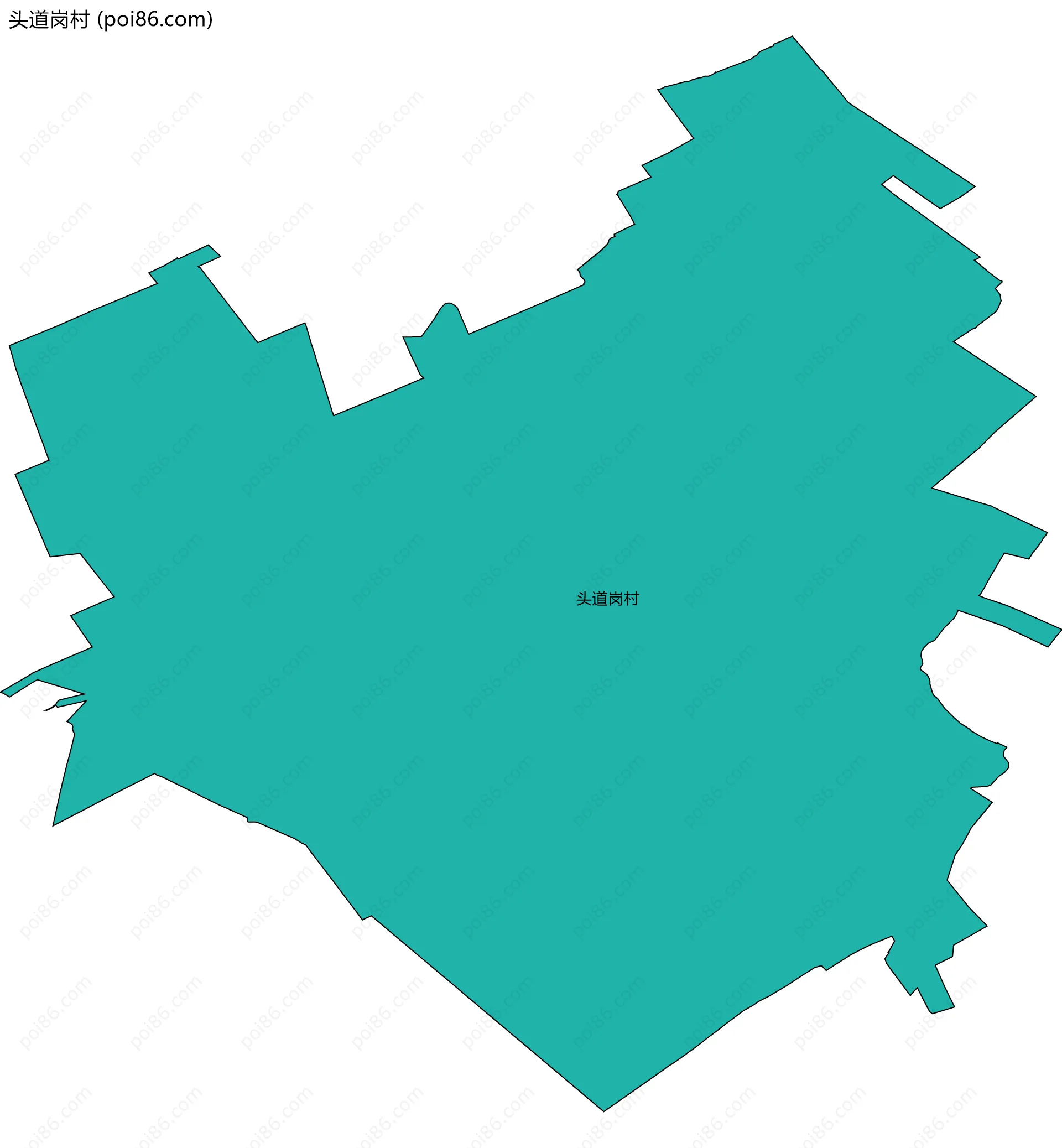 头道岗村边界地图