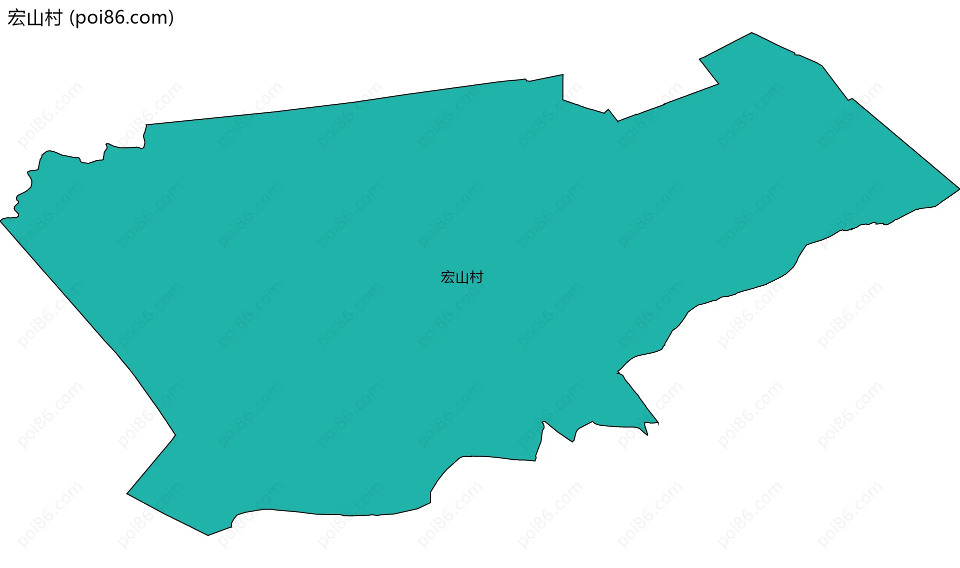 宏山村边界地图