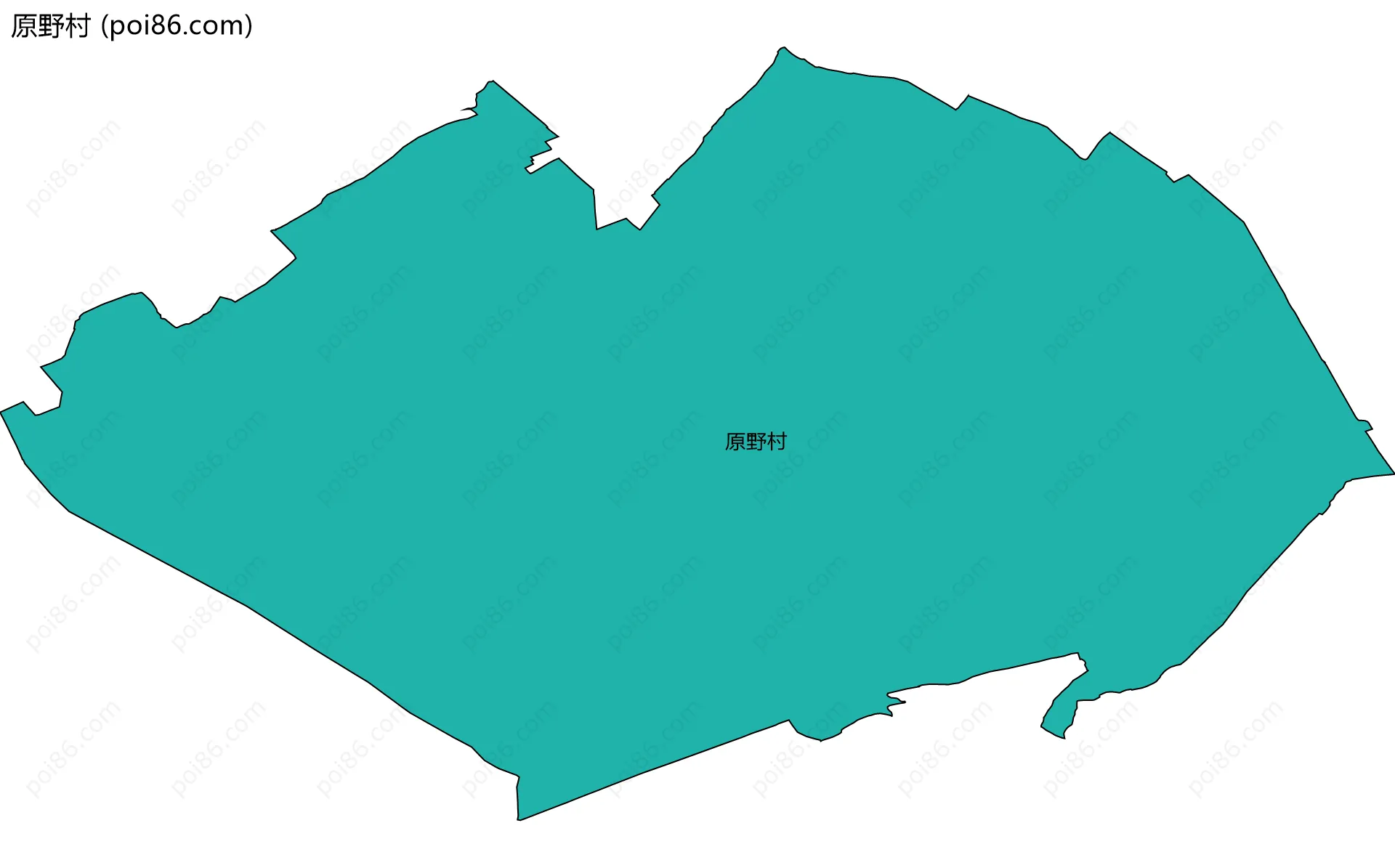 原野村边界地图