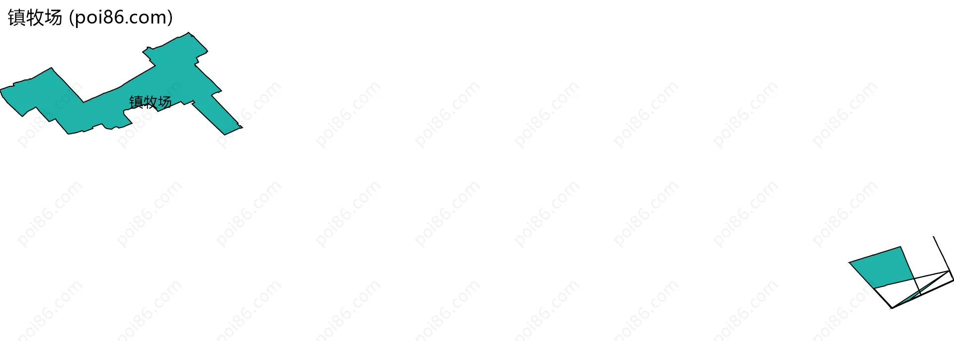 镇牧场边界地图