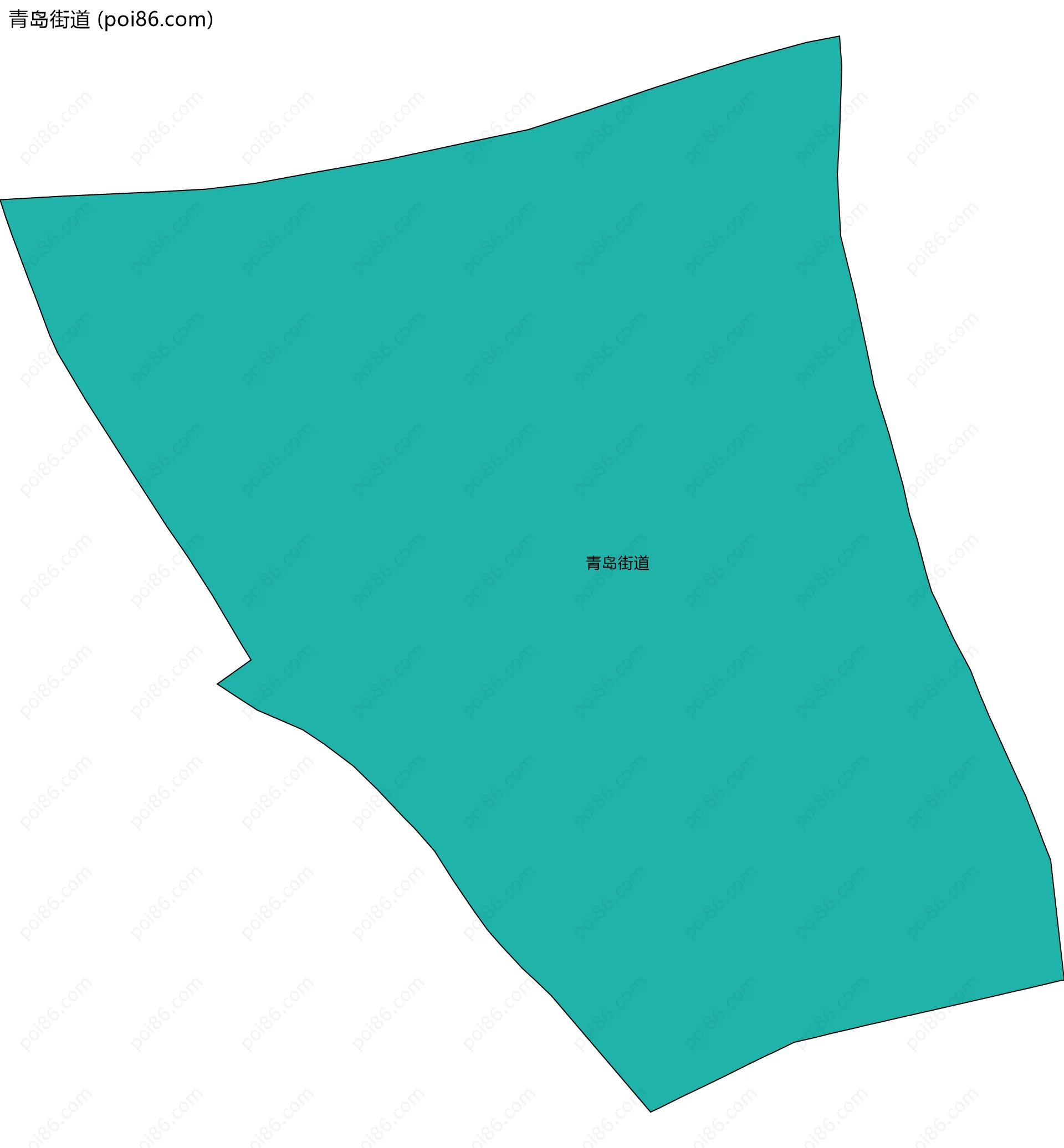 青岛街道边界地图