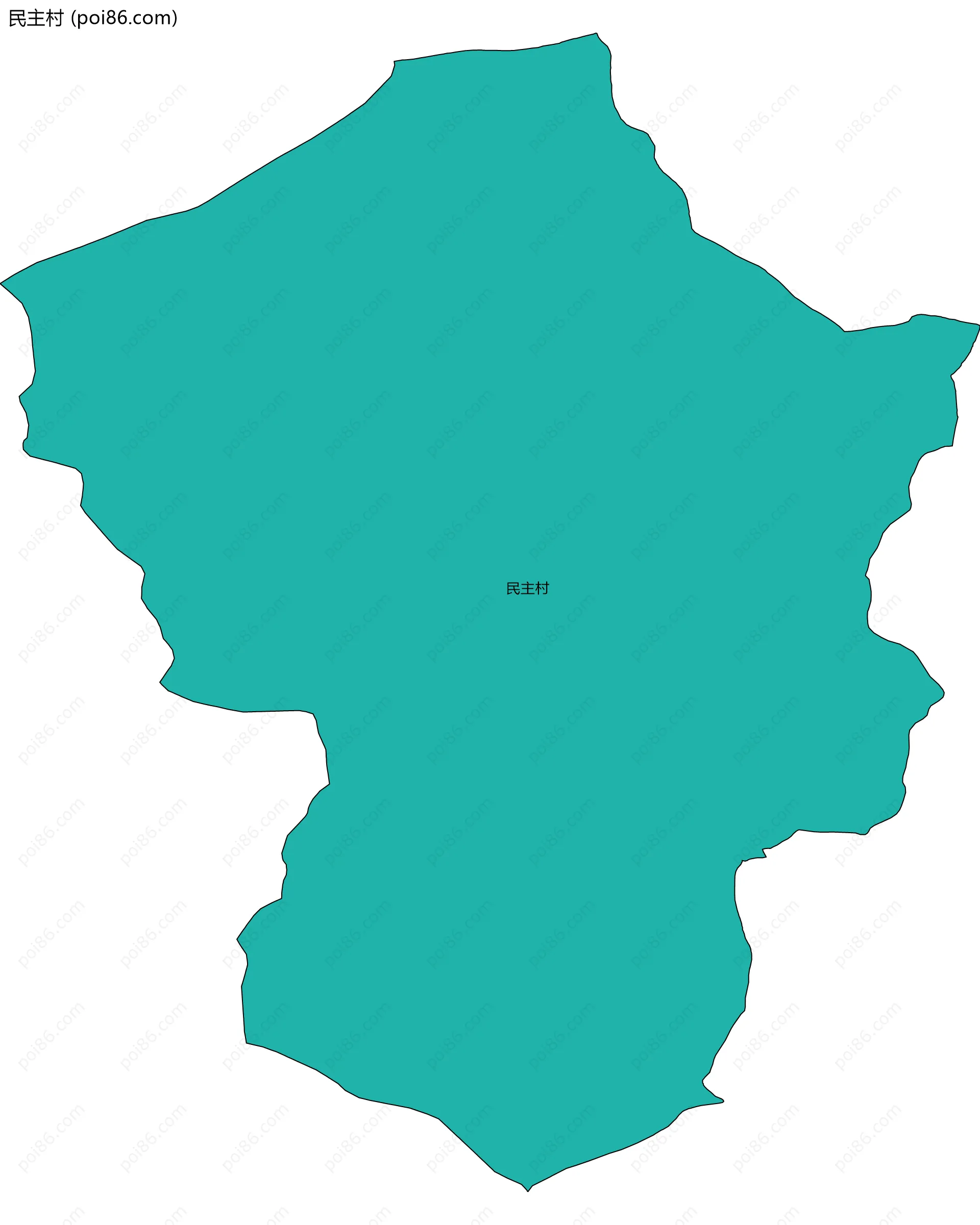 民主村边界地图