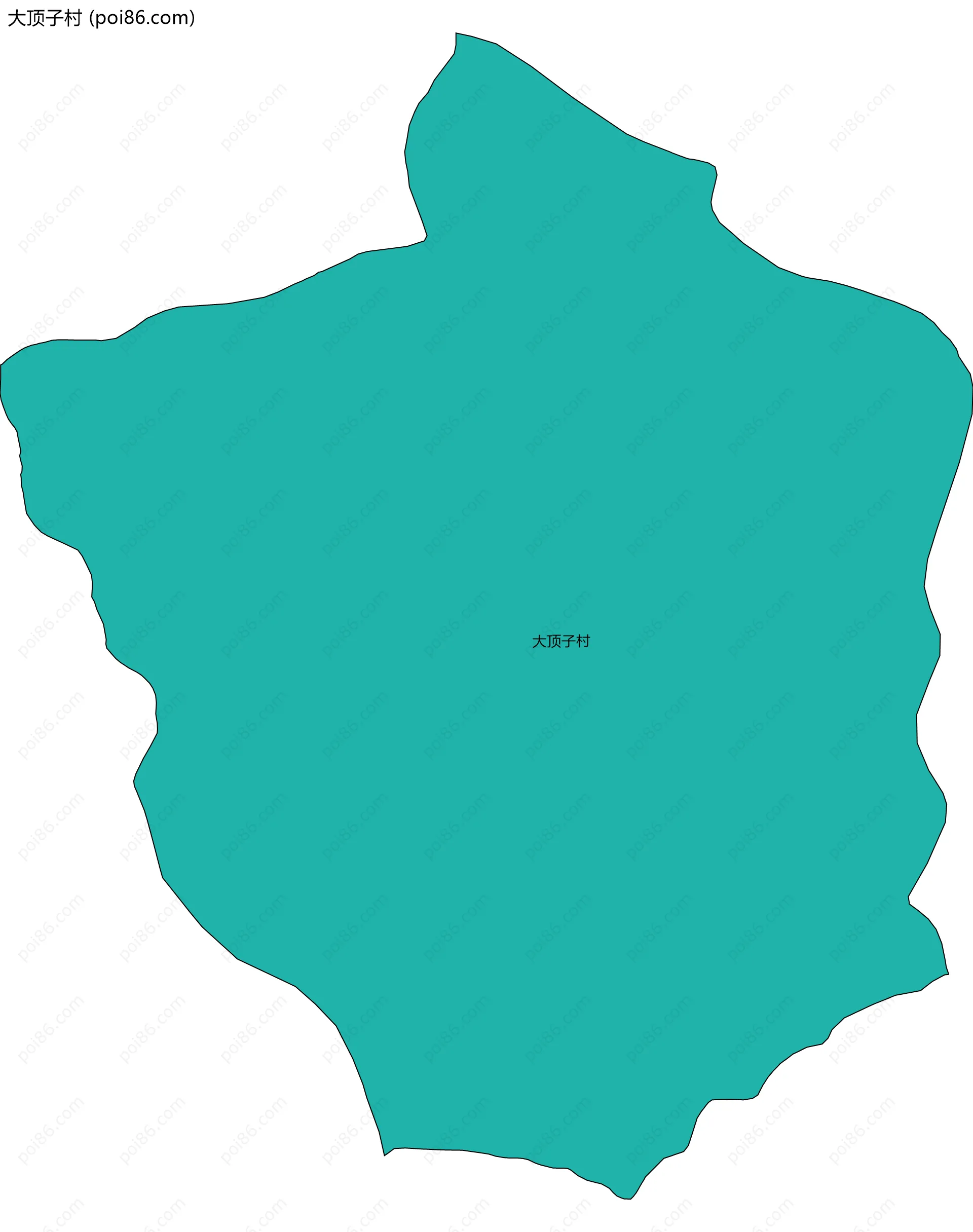 大顶子村边界地图