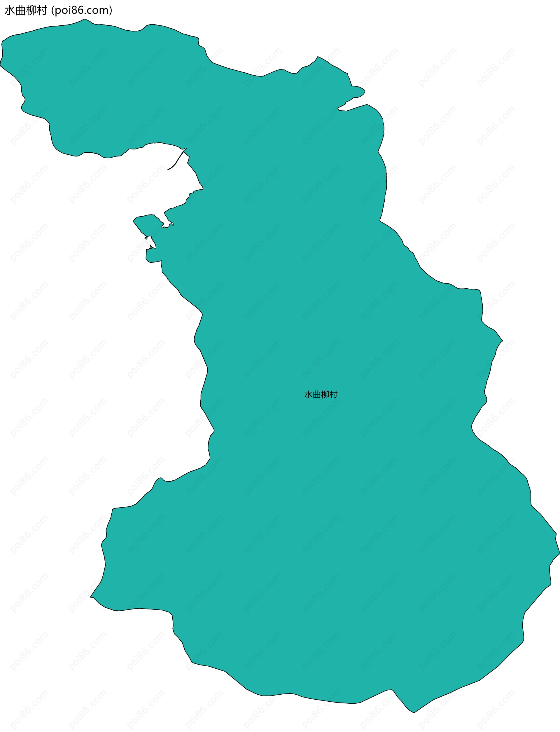 水曲柳村边界地图