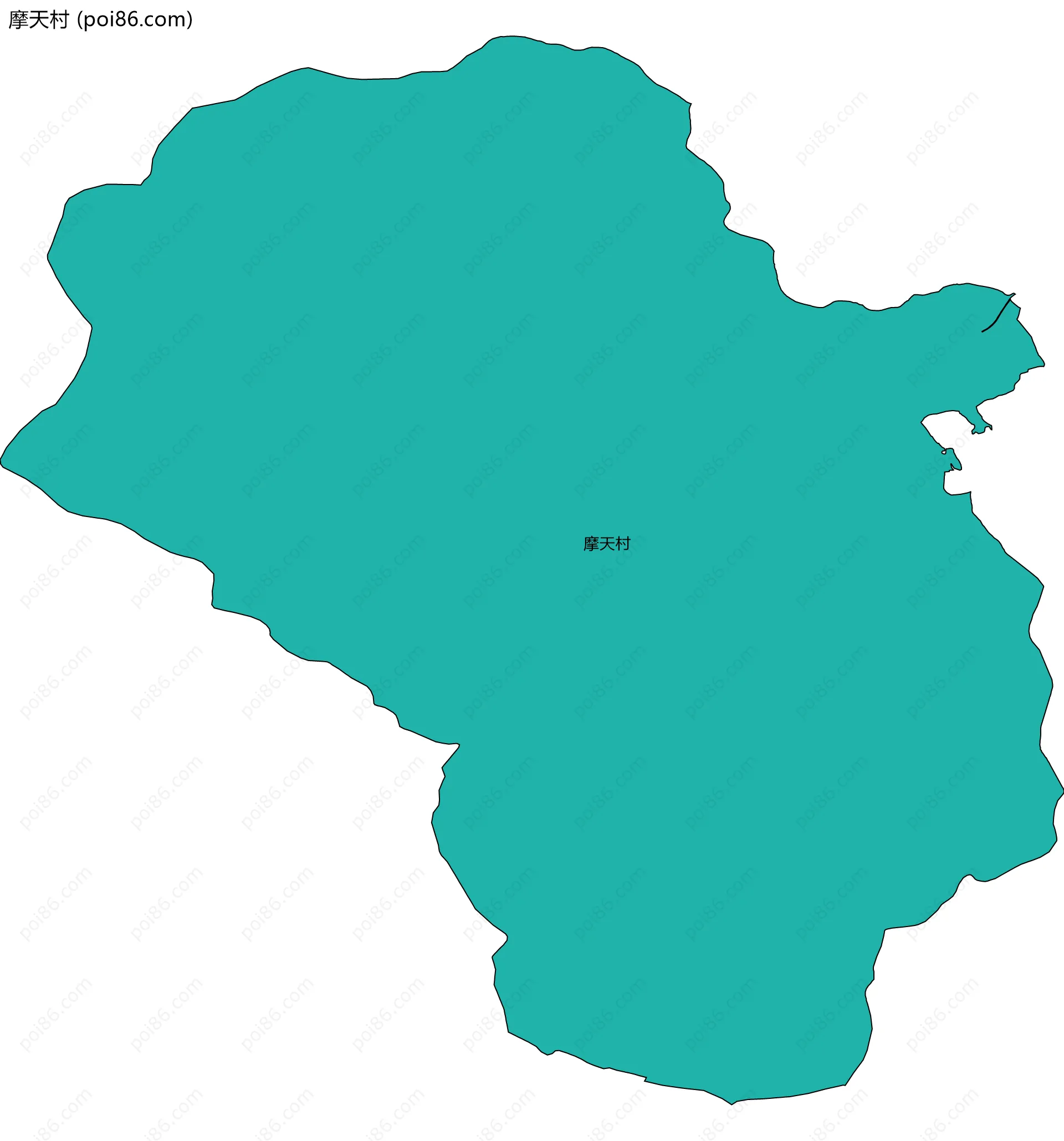 摩天村边界地图