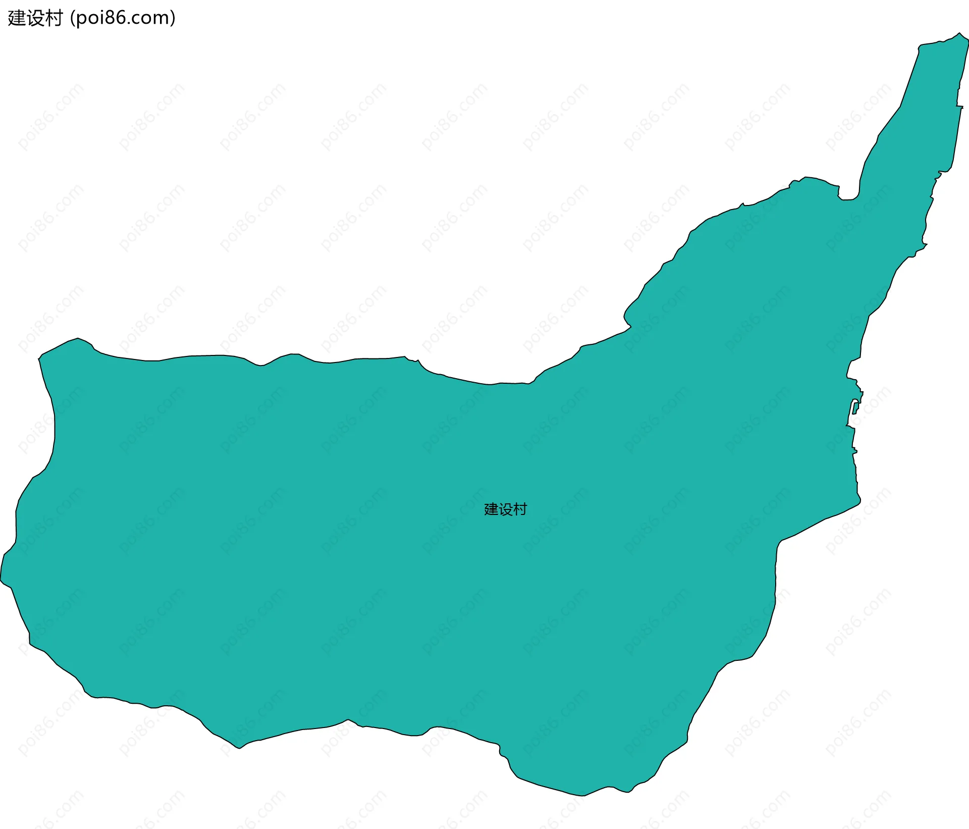 建设村边界地图