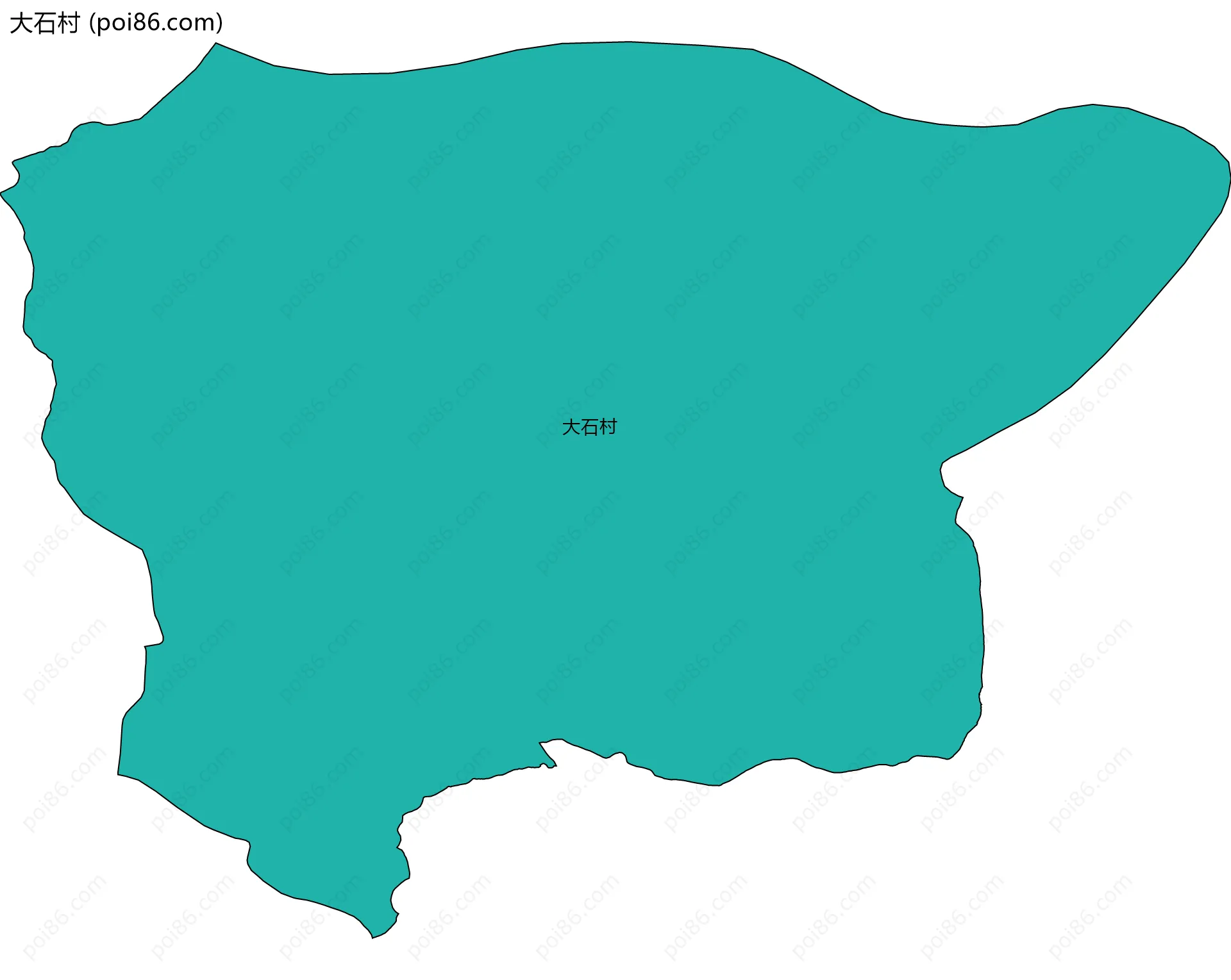 大石村边界地图