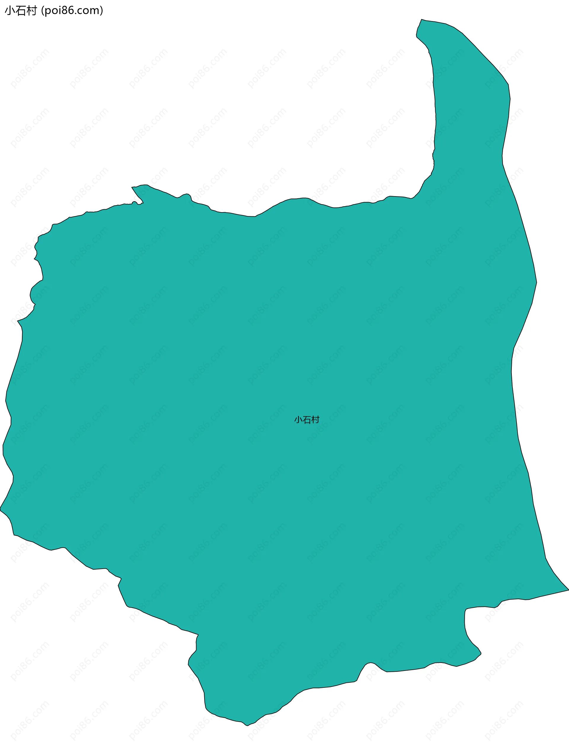 小石村边界地图