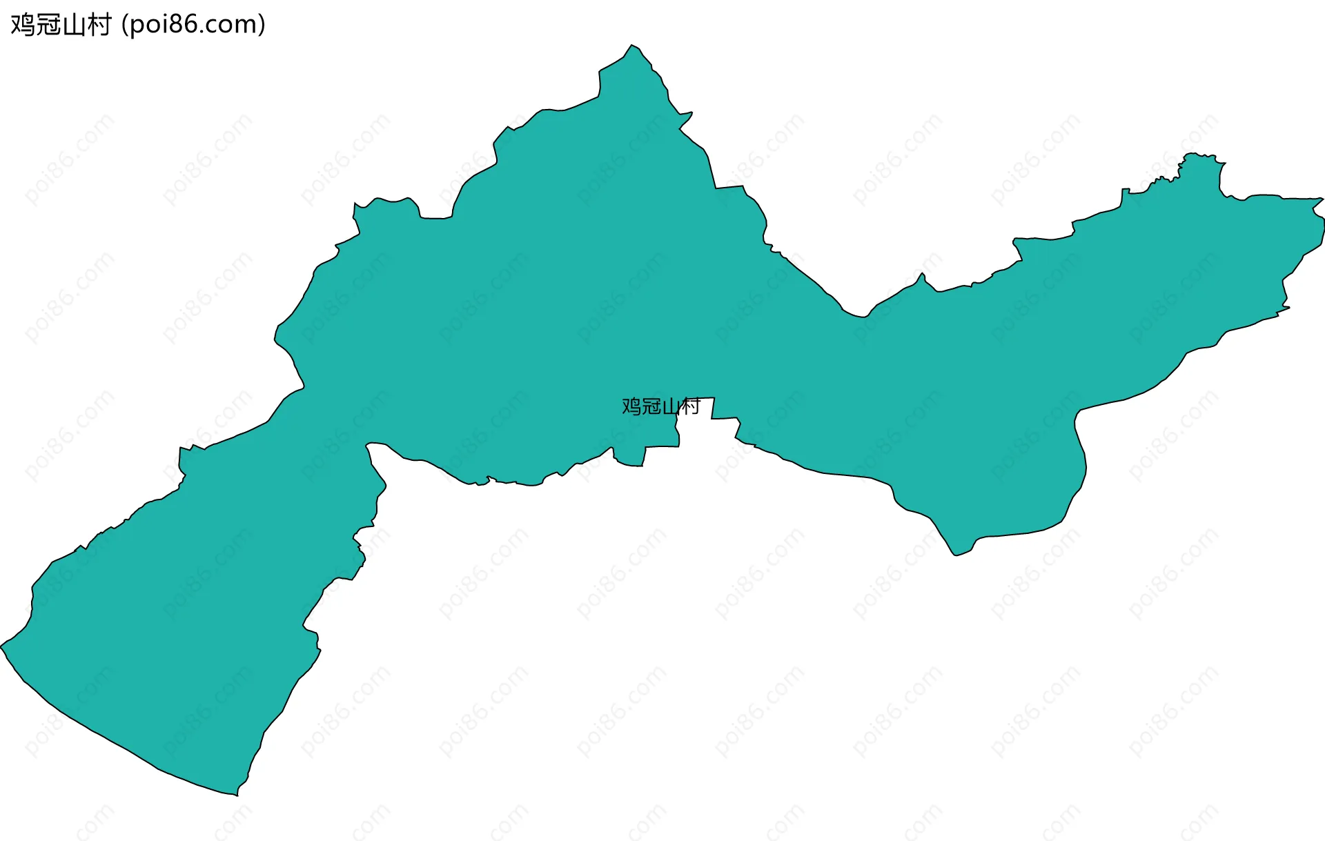 鸡冠山村边界地图