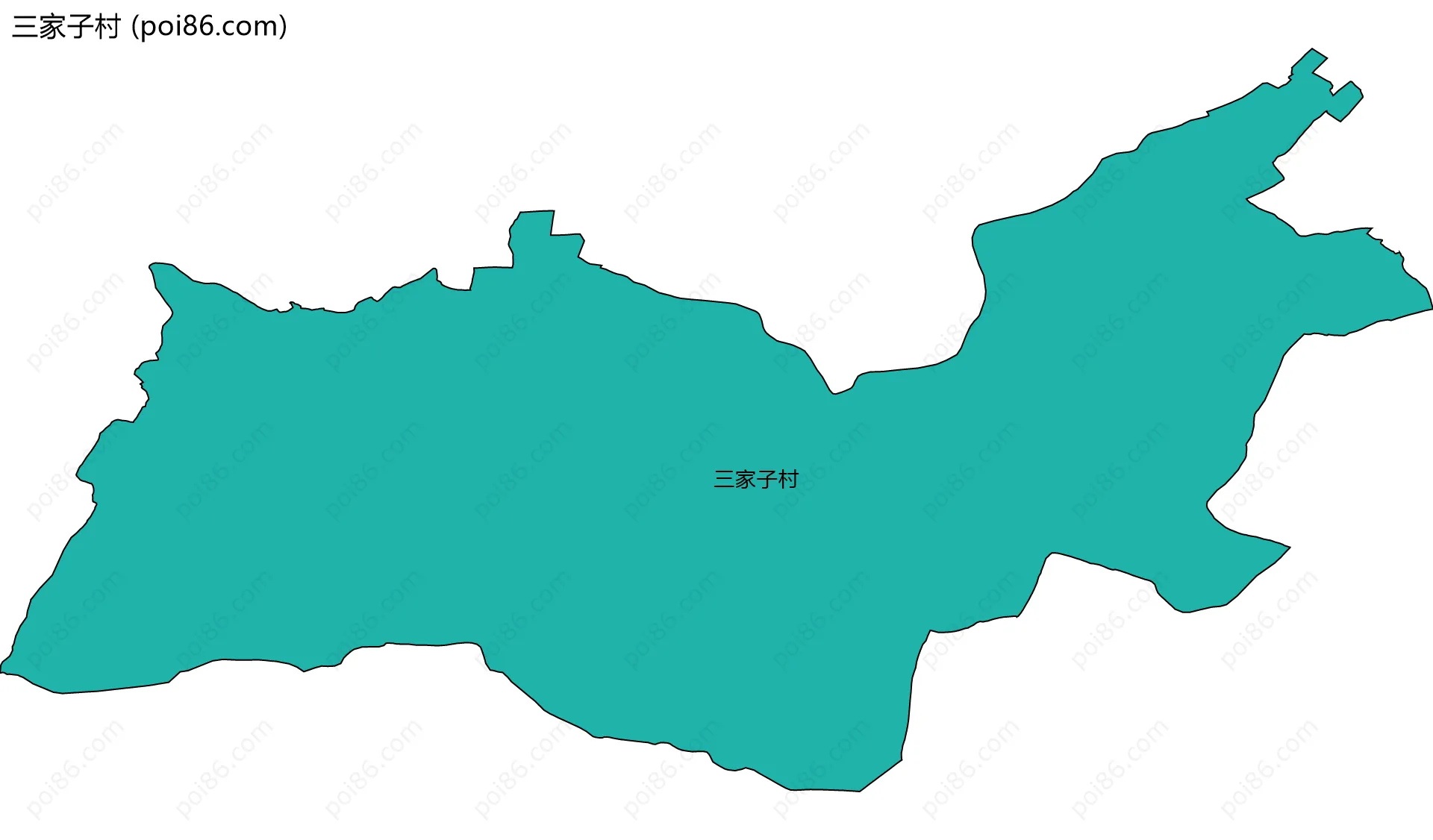 三家子村边界地图