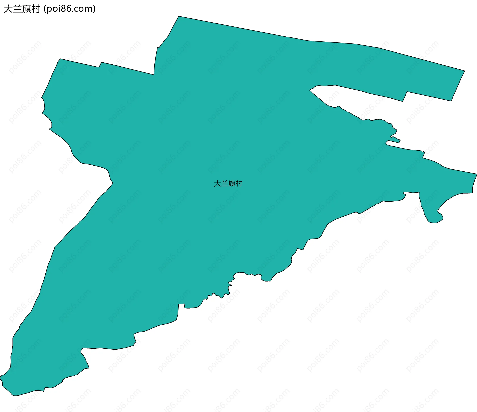 大兰旗村边界地图