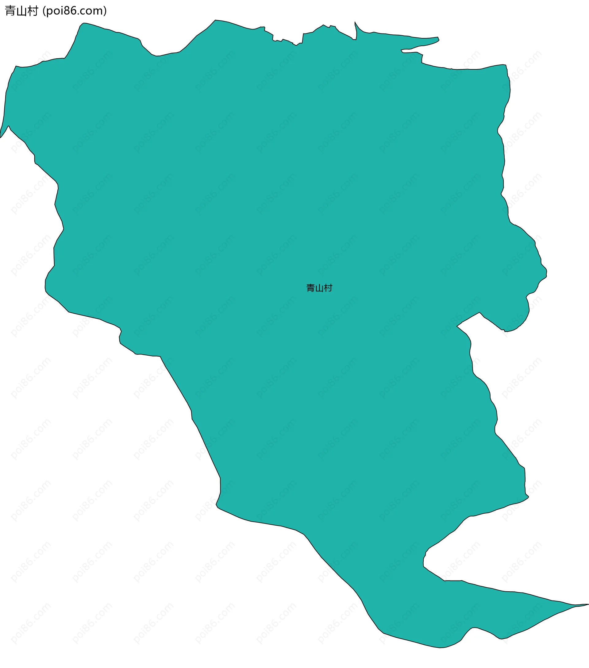 青山村边界地图