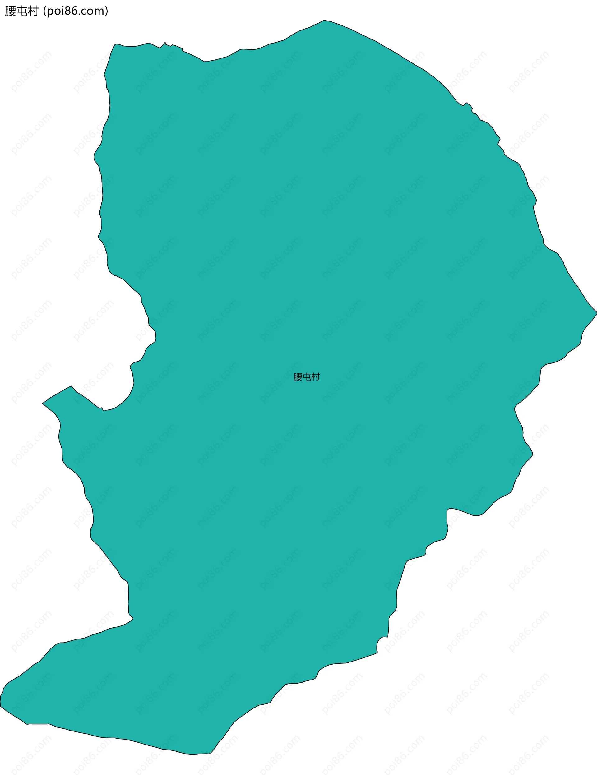 腰屯村边界地图