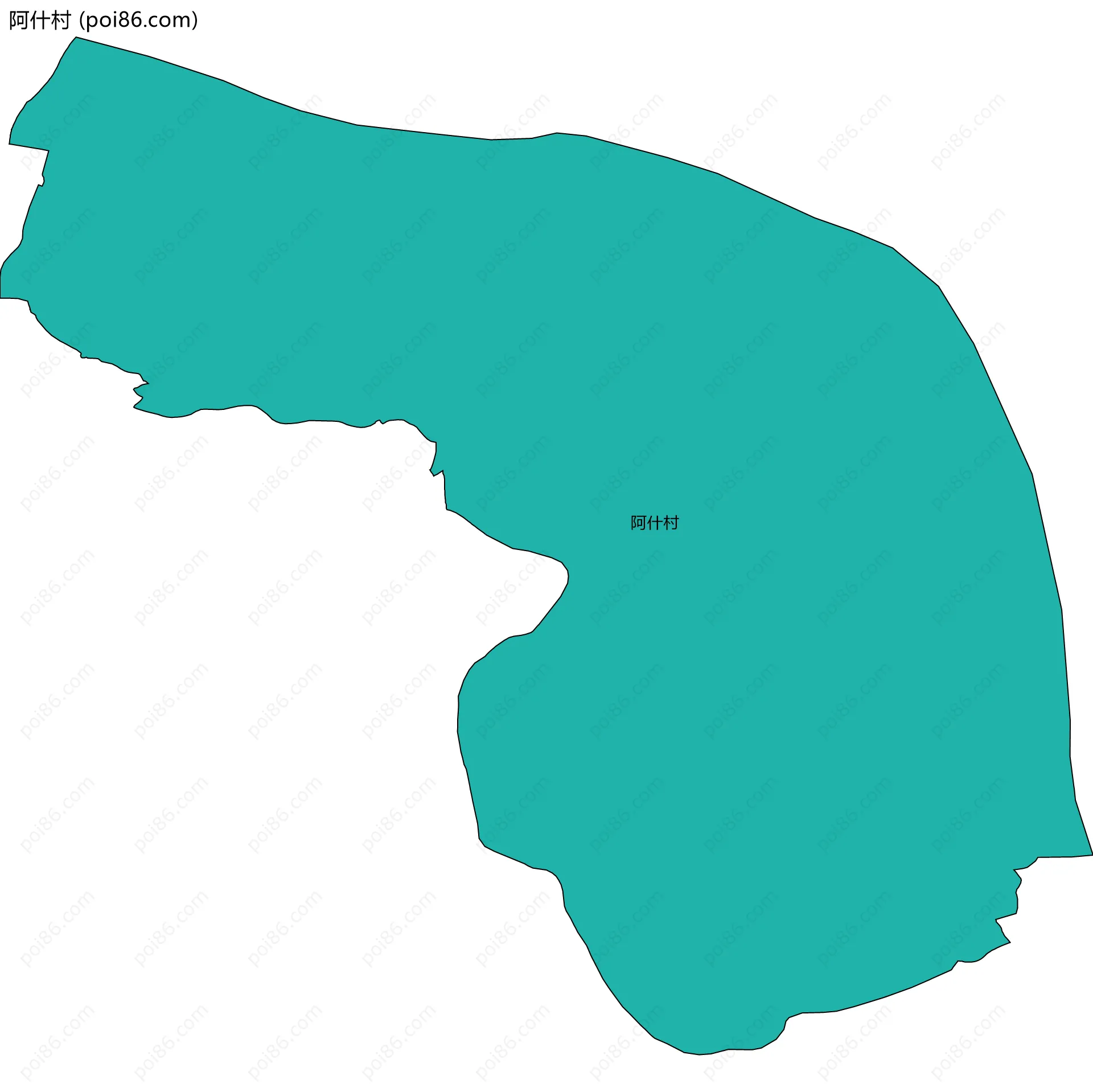 阿什村边界地图