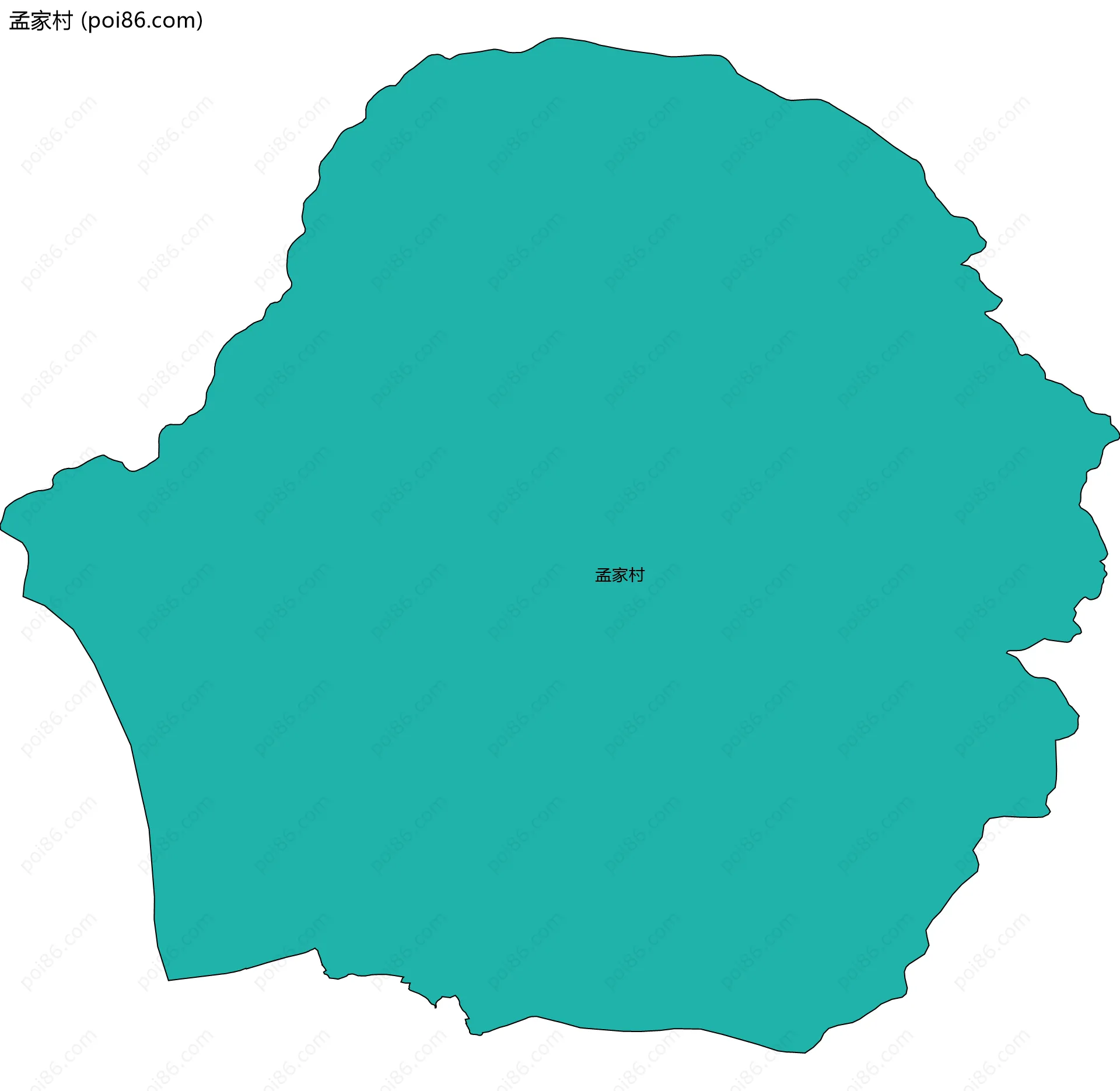 孟家村边界地图