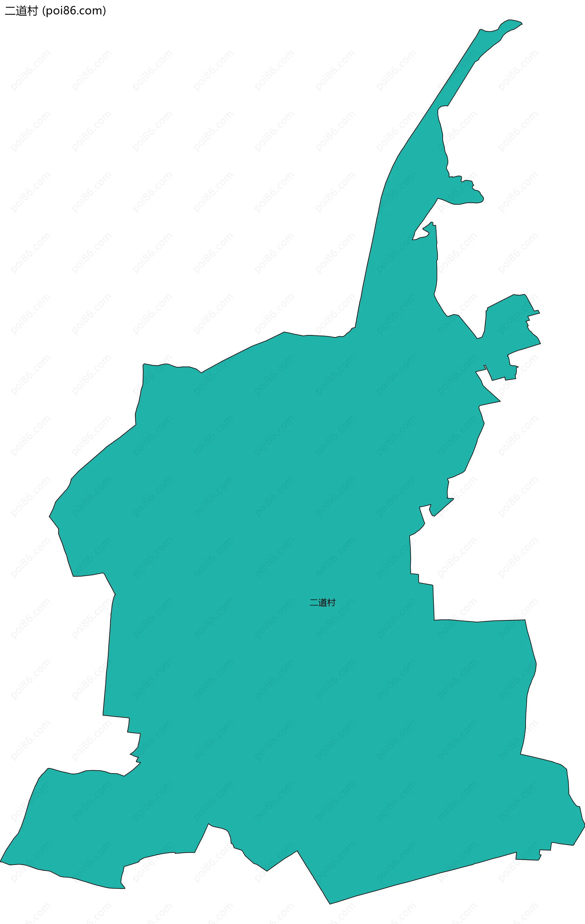 二道村边界地图