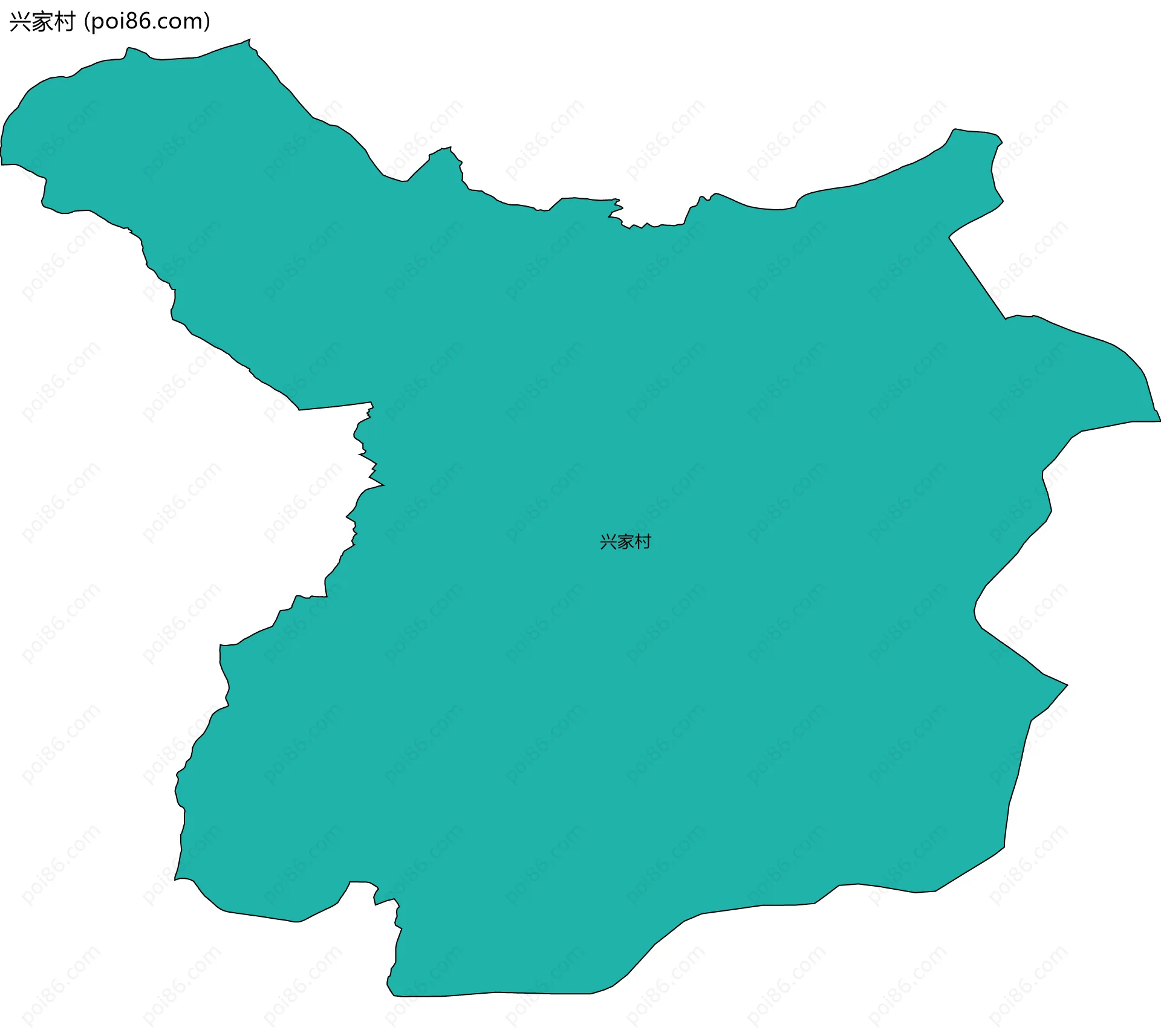 兴家村边界地图