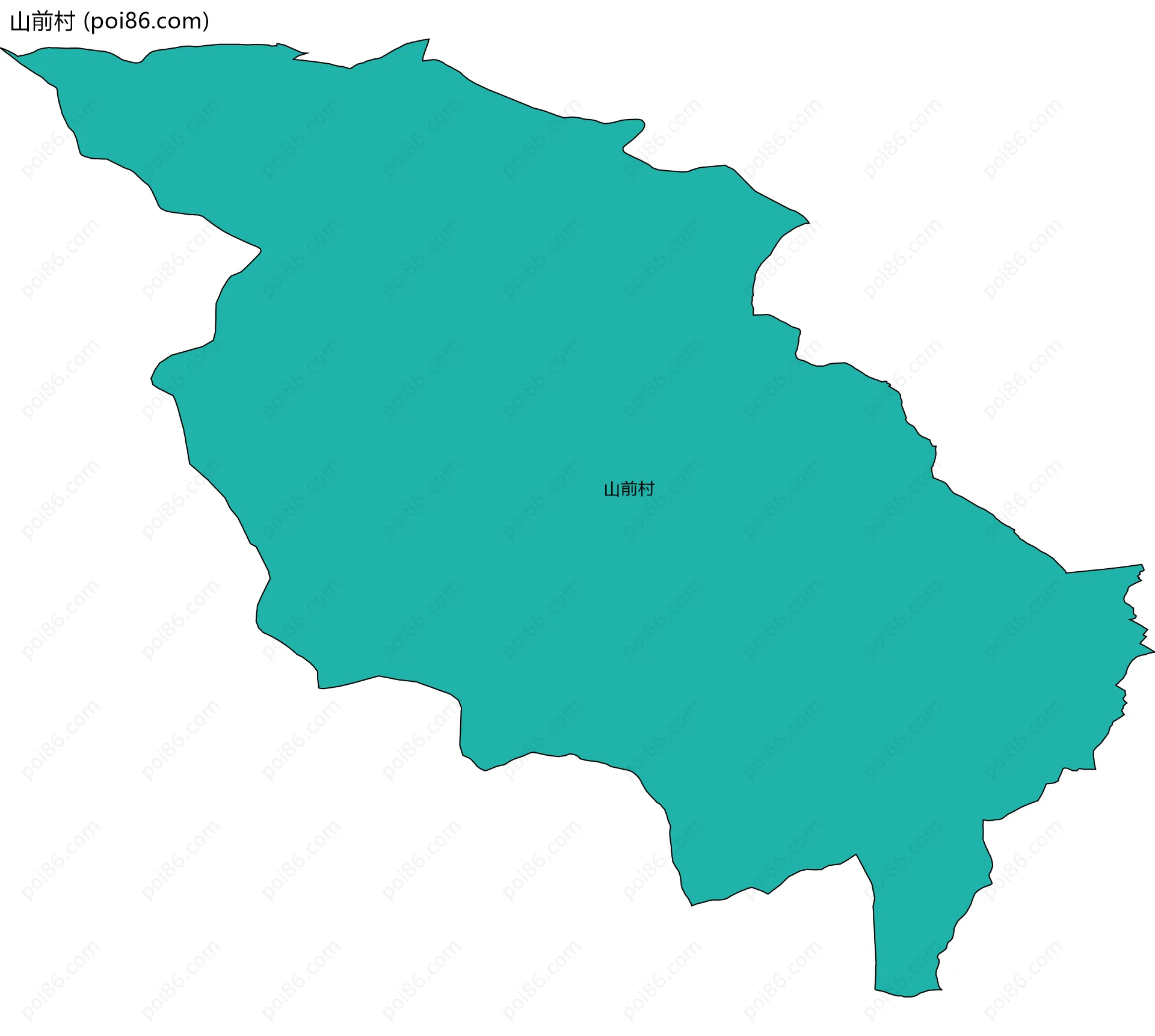 山前村边界地图