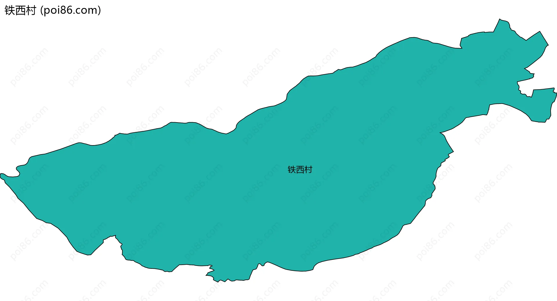 铁西村边界地图