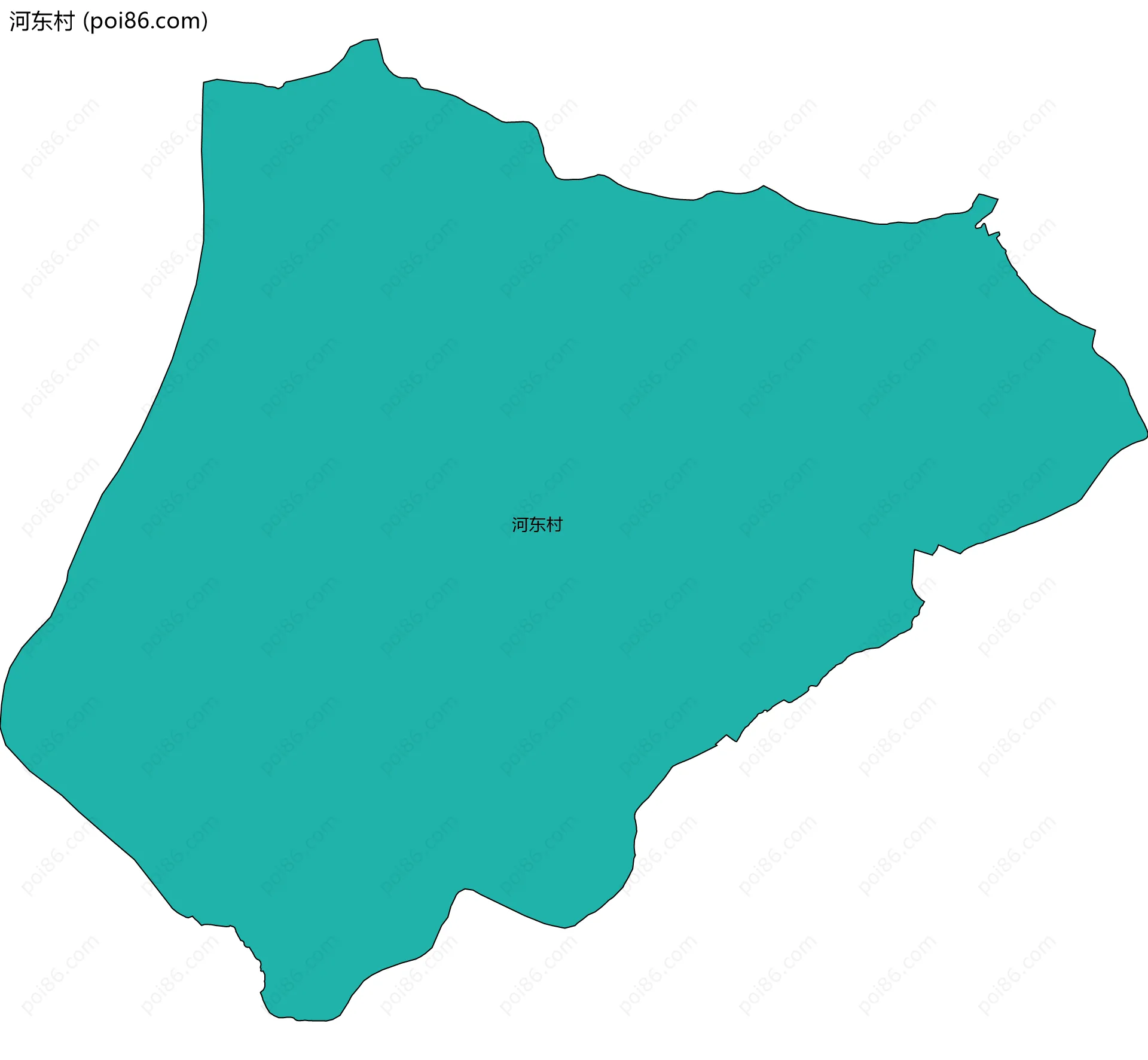 河东村边界地图