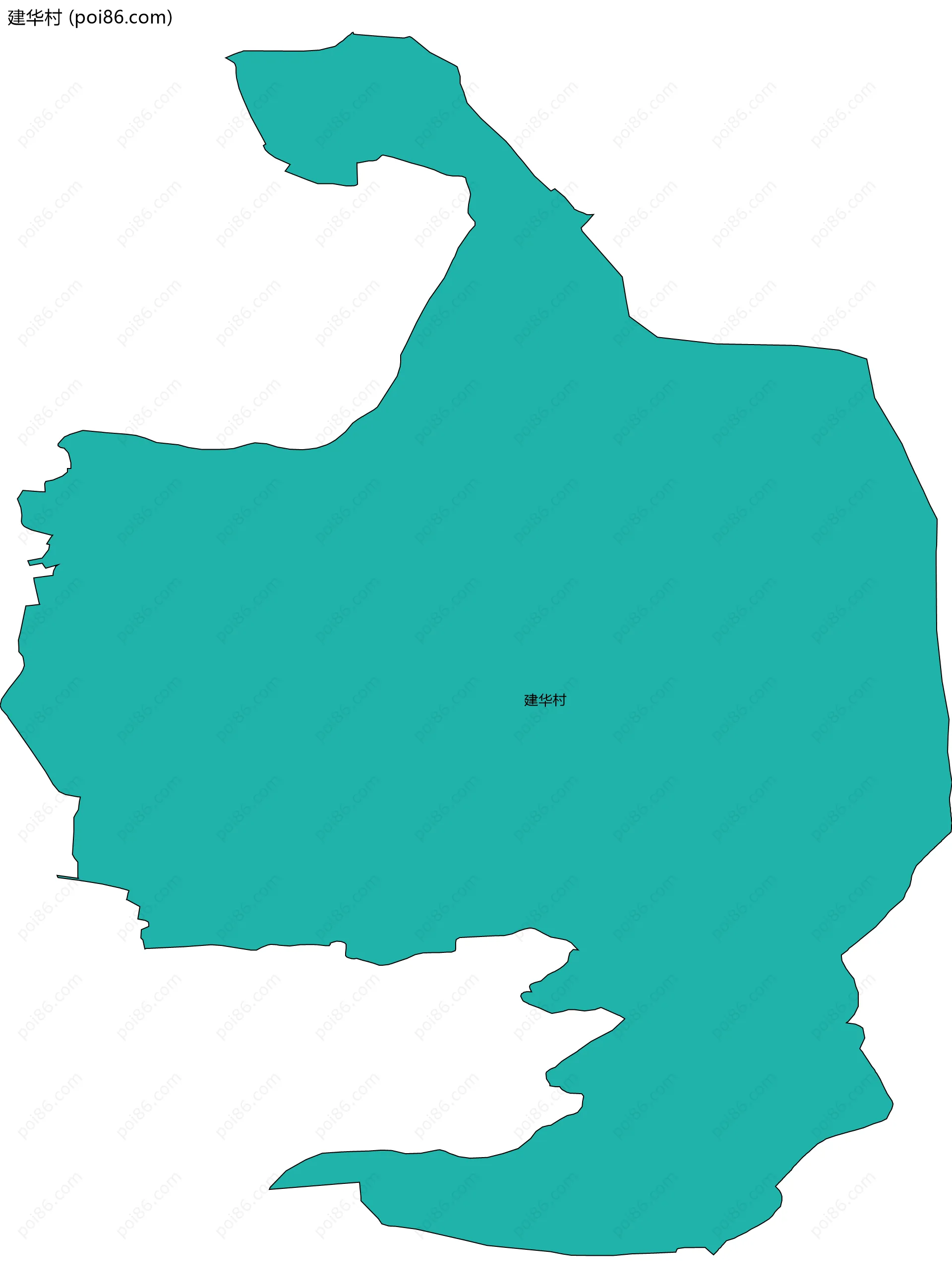 建华村边界地图