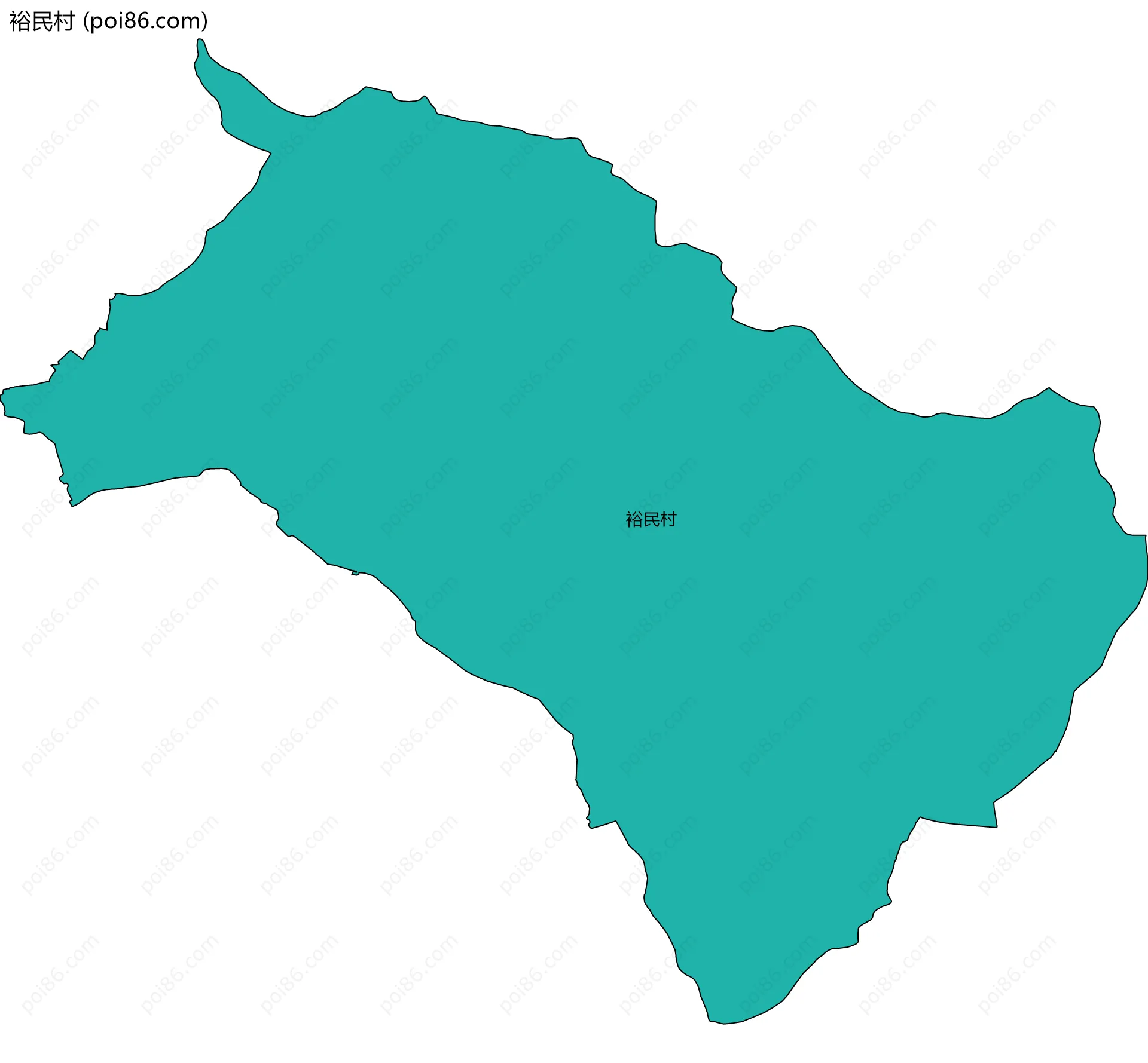 裕民村边界地图