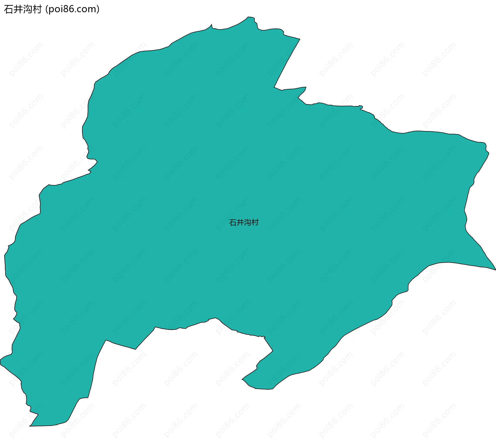 石井沟村边界地图