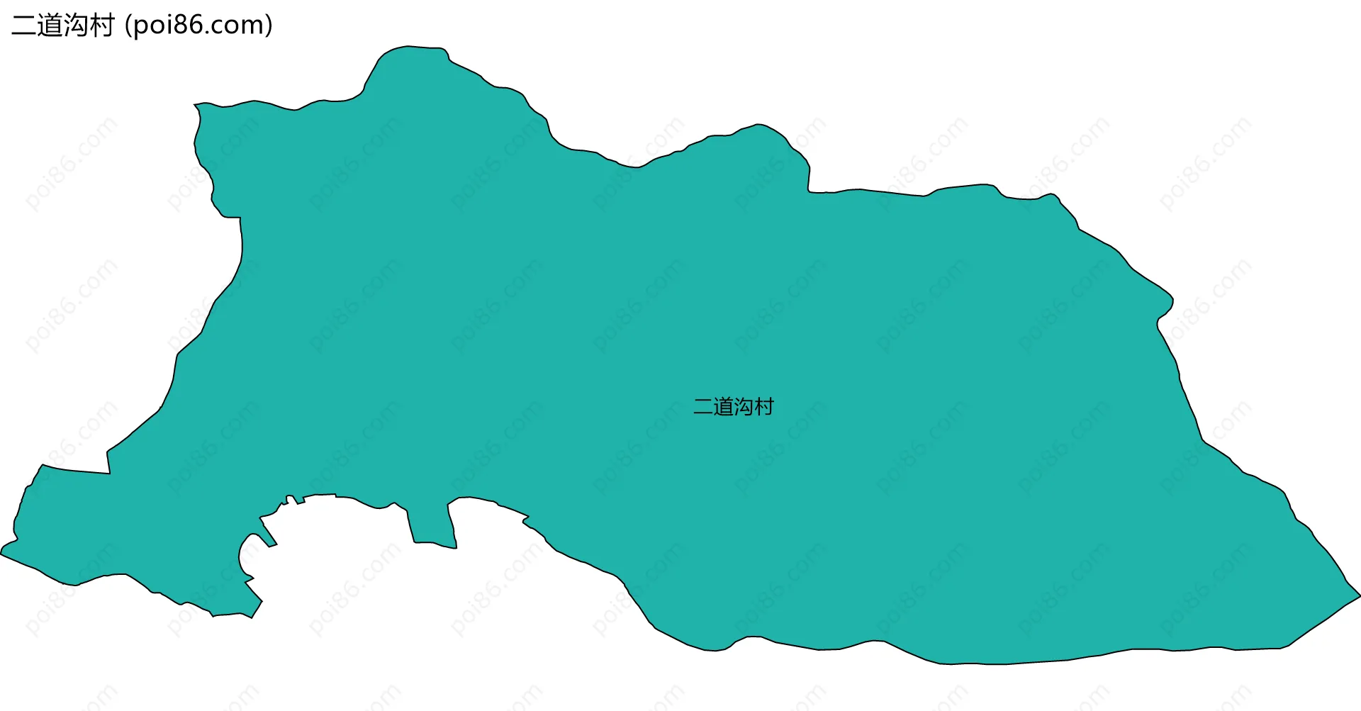 二道沟村边界地图