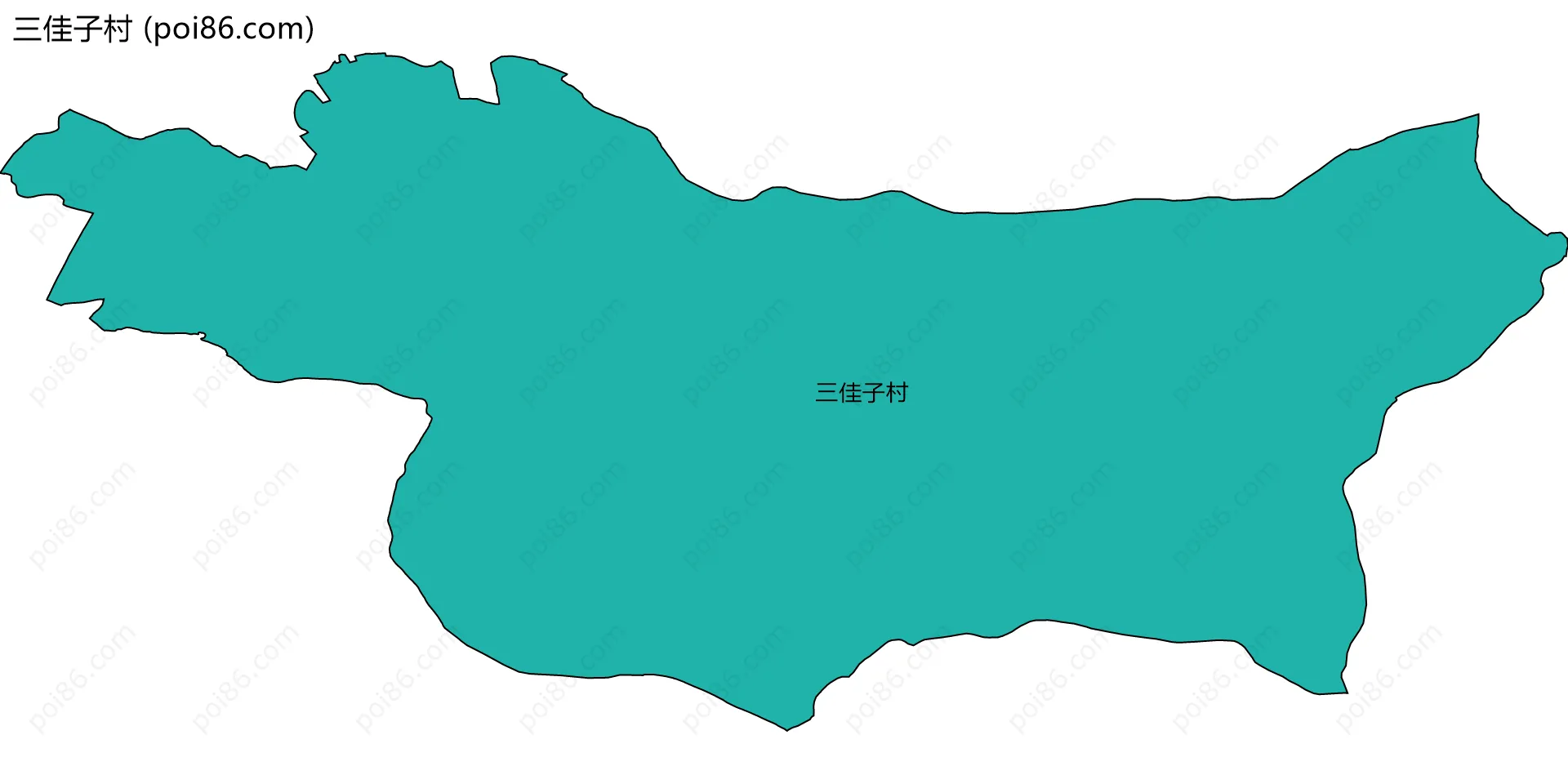 三佳子村边界地图