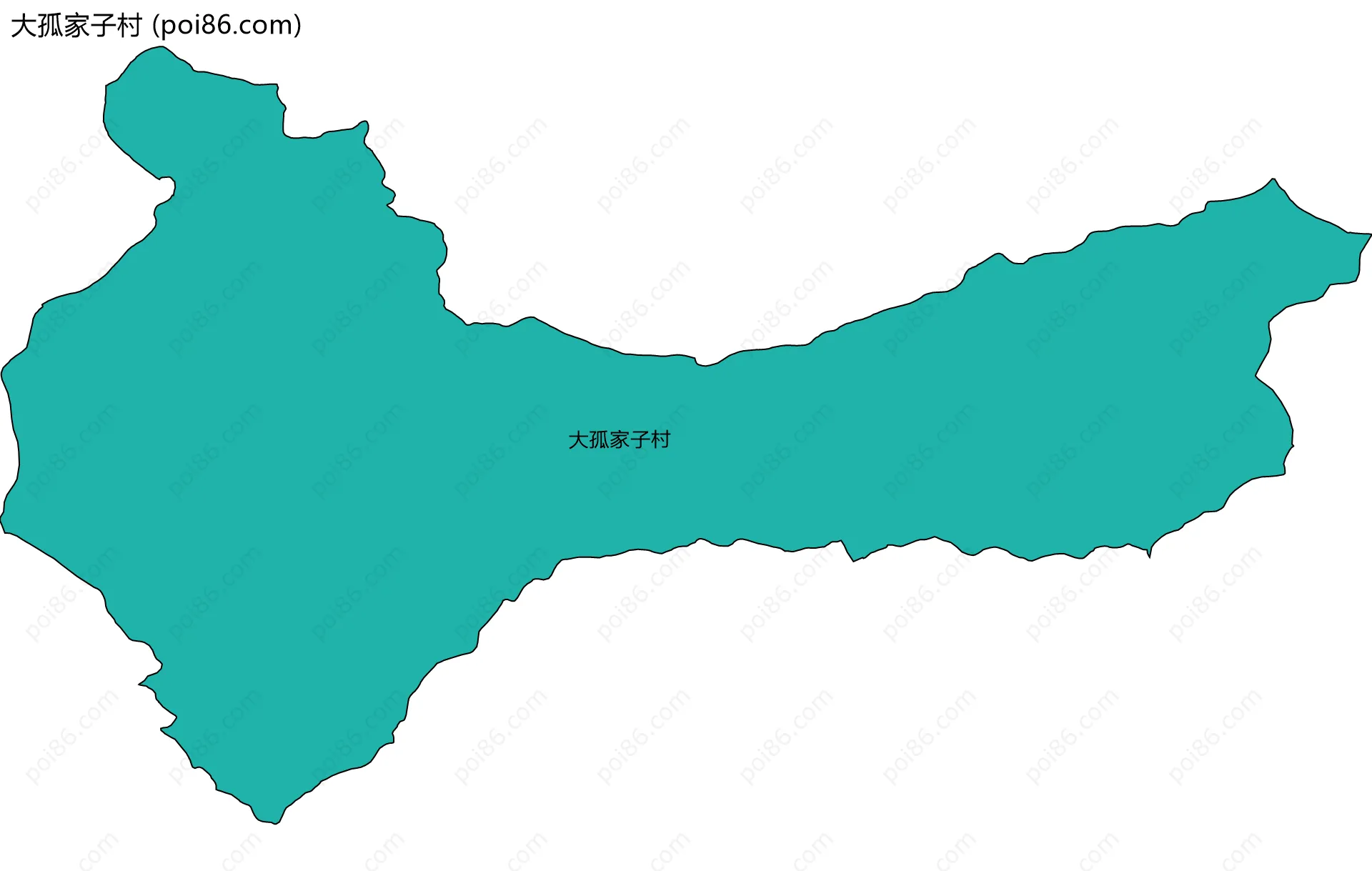 大孤家子村边界地图