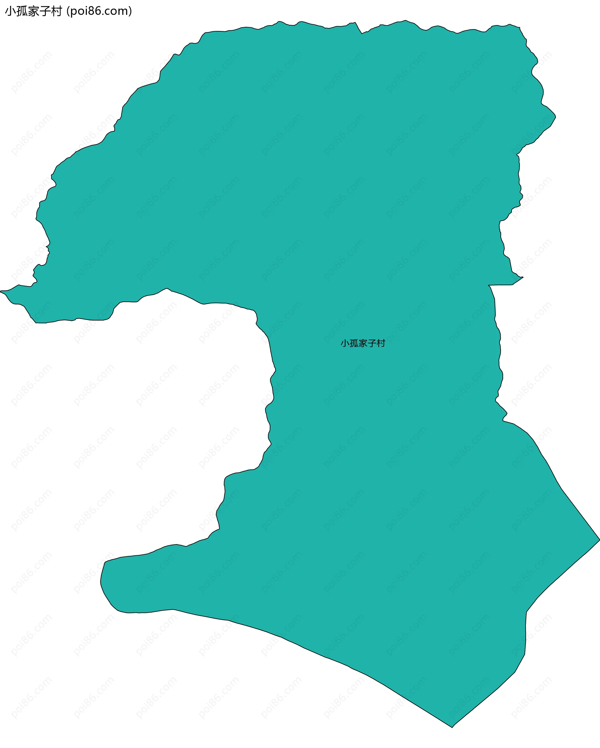 小孤家子村边界地图