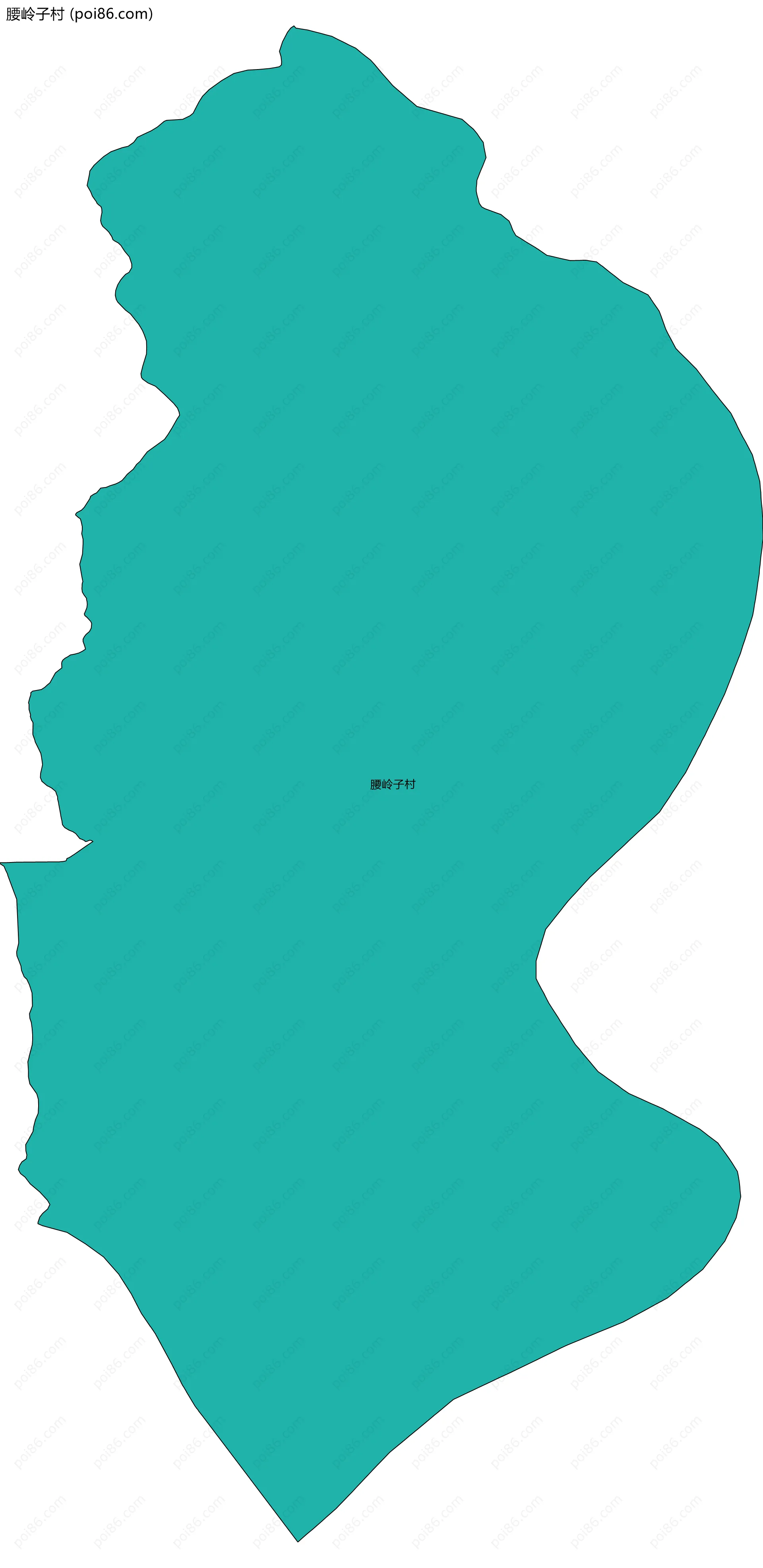 腰岭子村边界地图