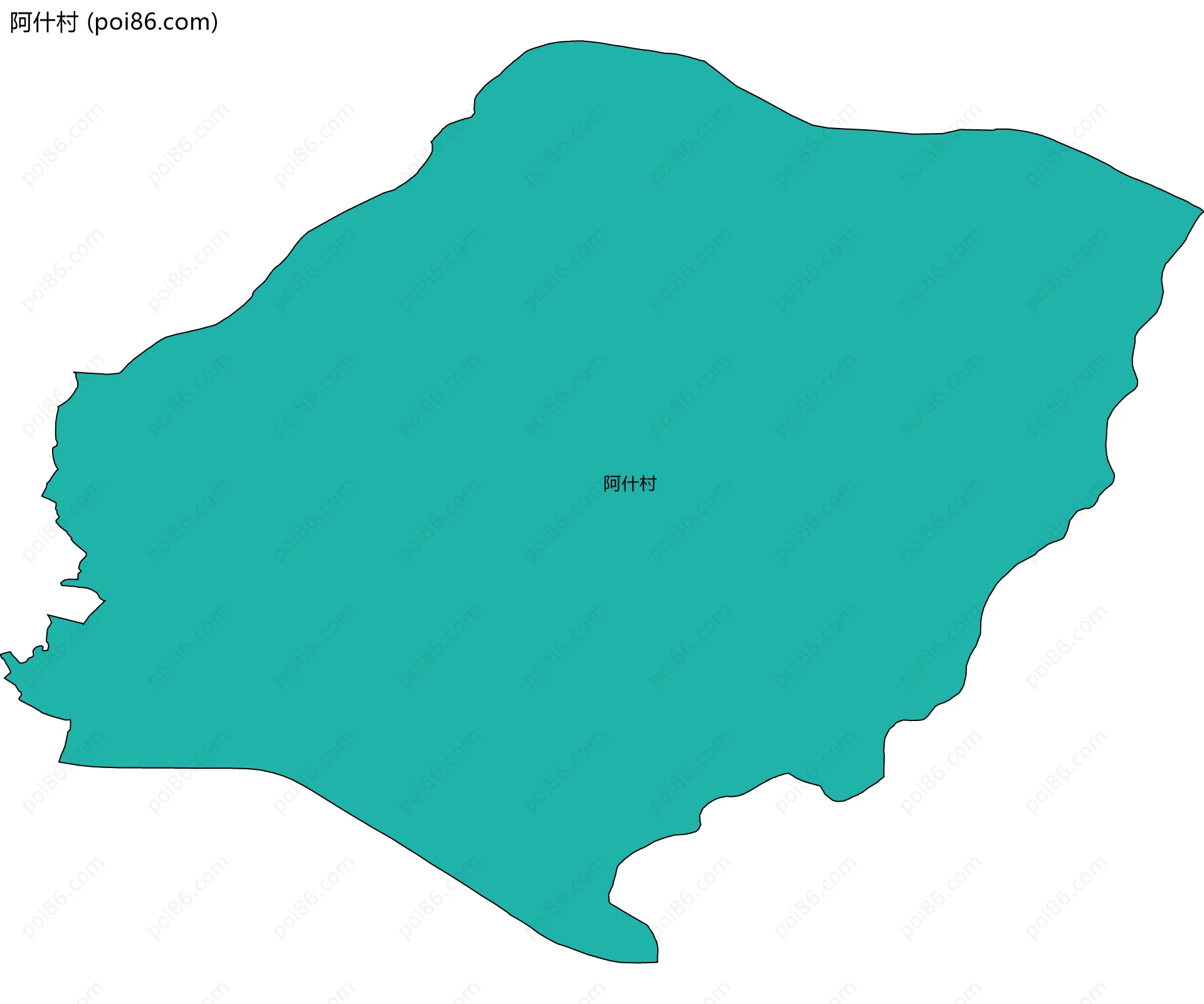 阿什村边界地图
