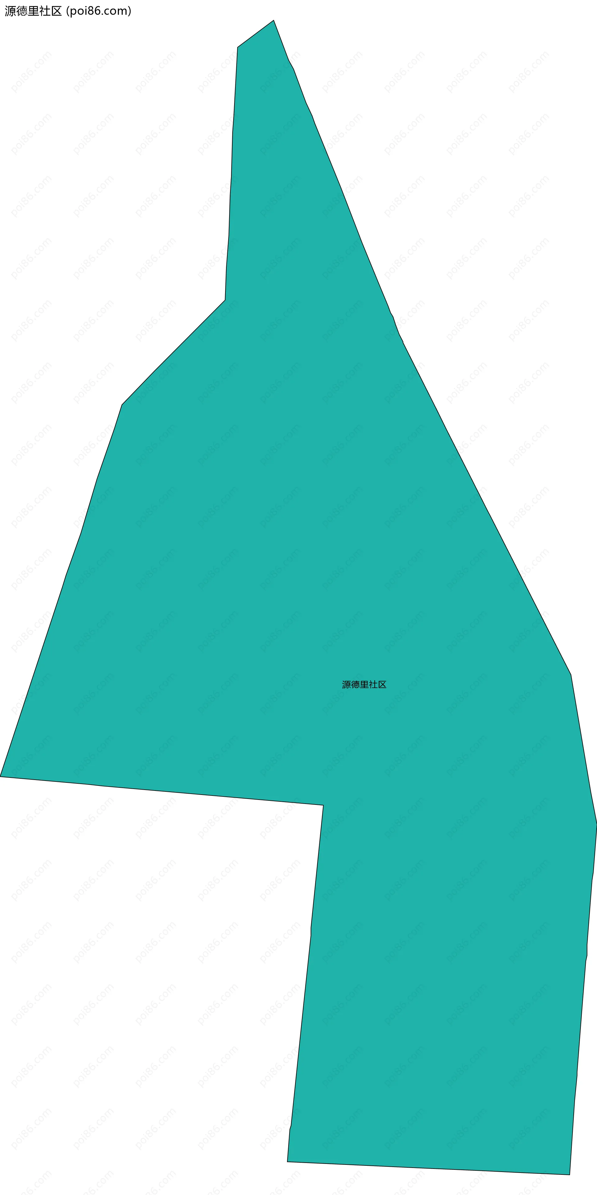 源德里社区边界地图