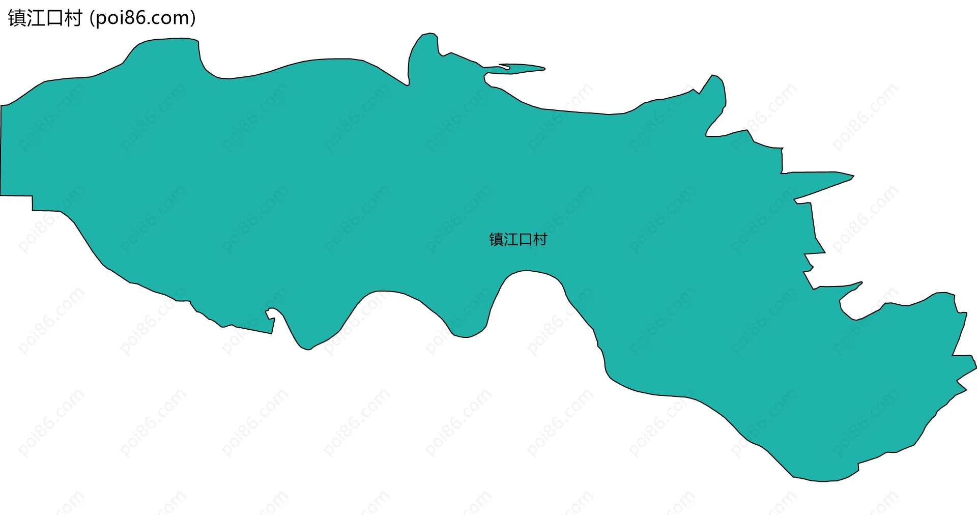 镇江口村边界地图