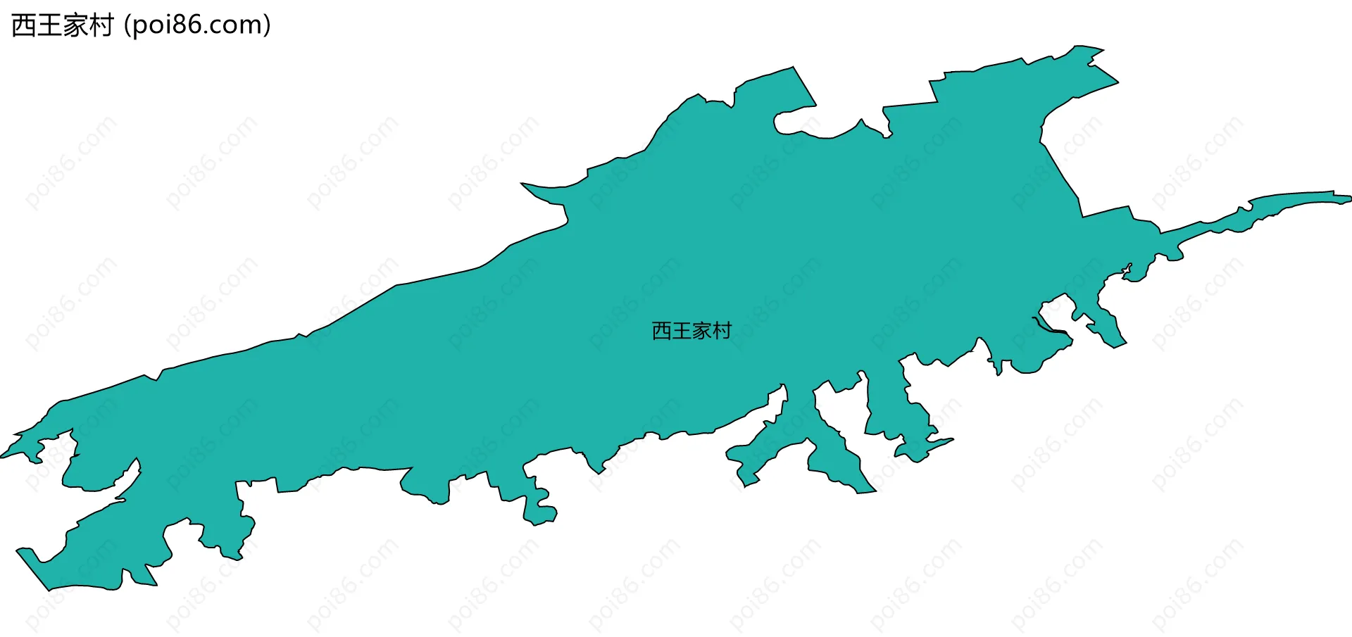西王家村边界地图
