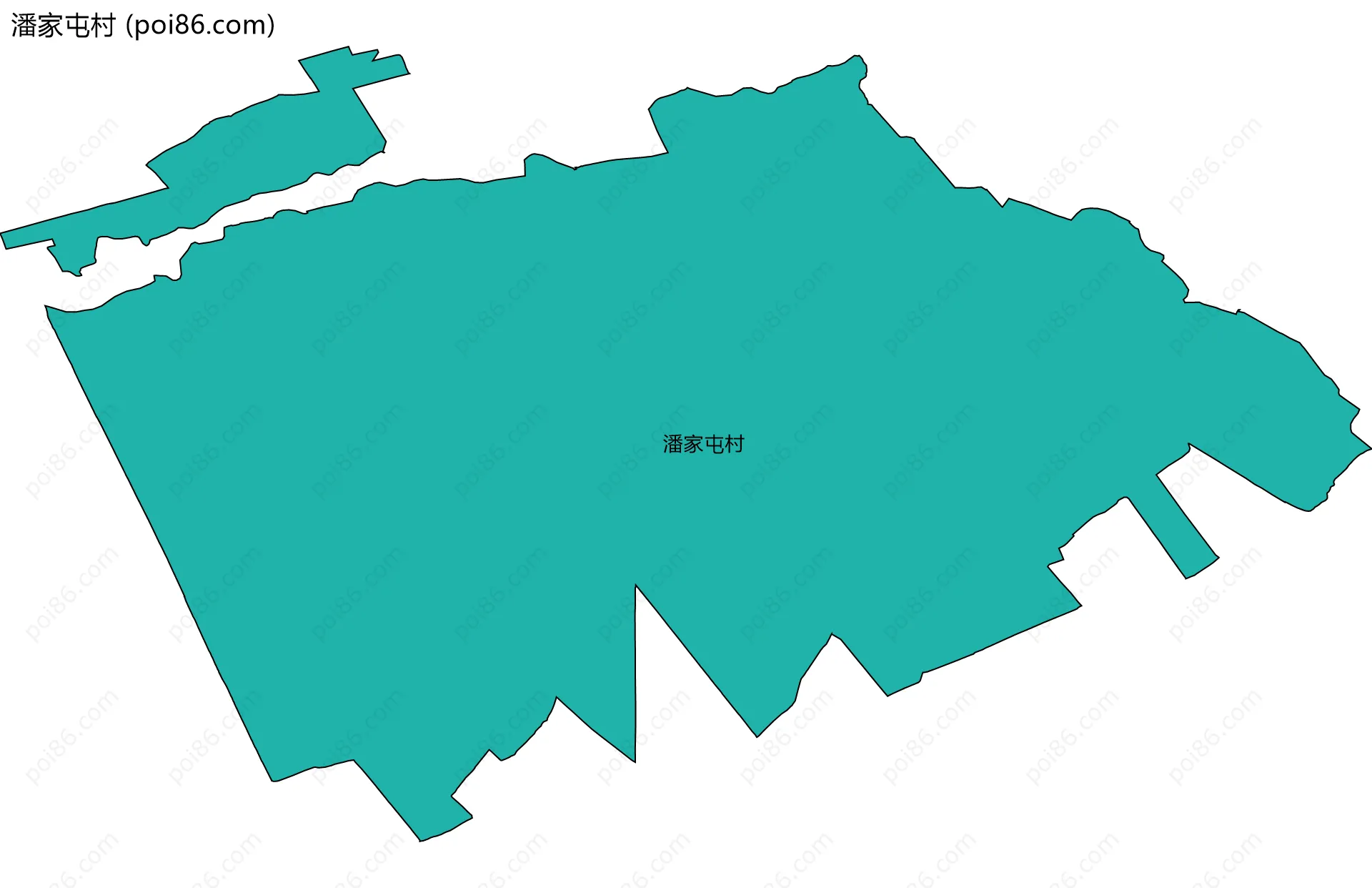 潘家屯村边界地图