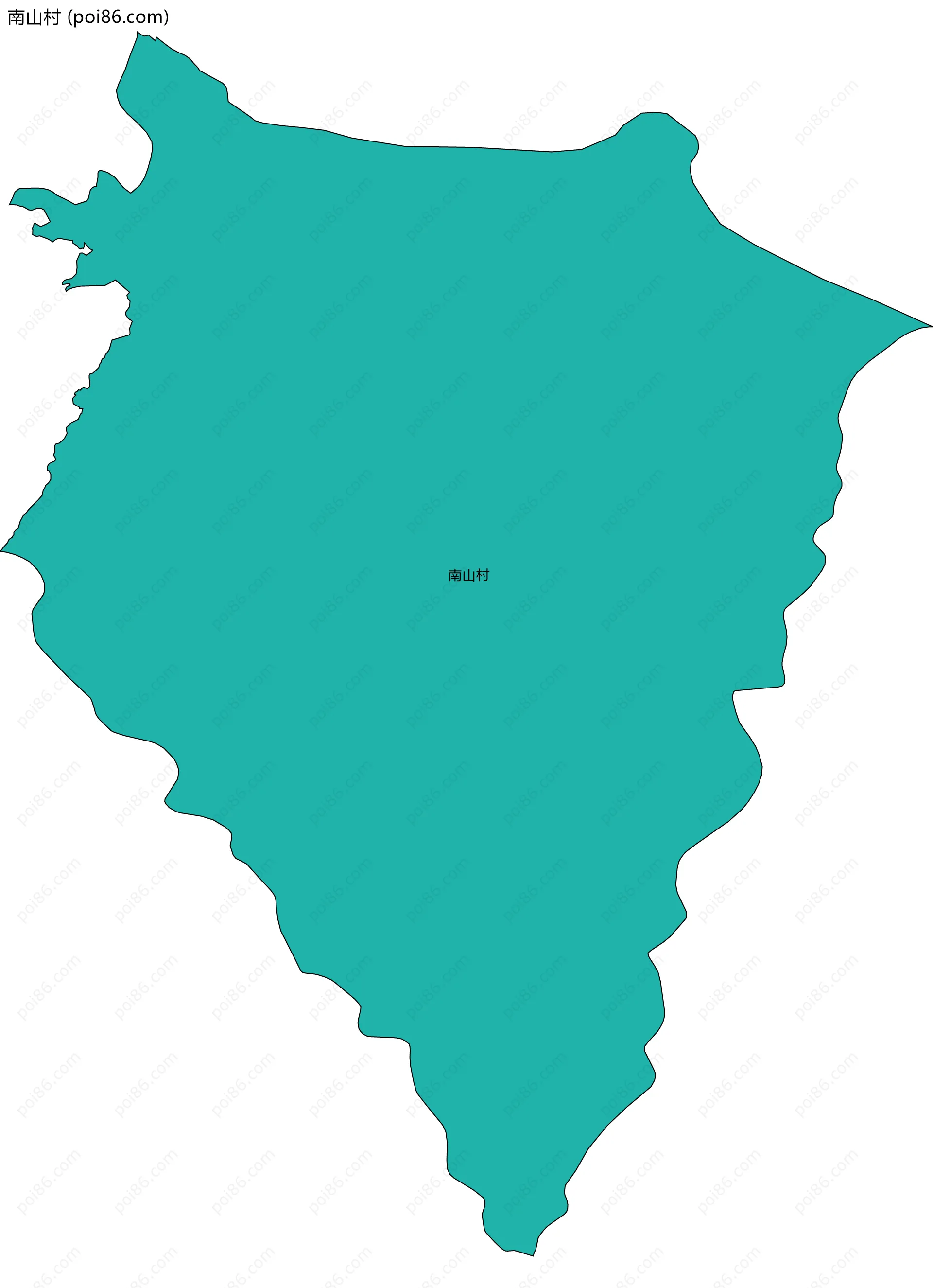 南山村边界地图