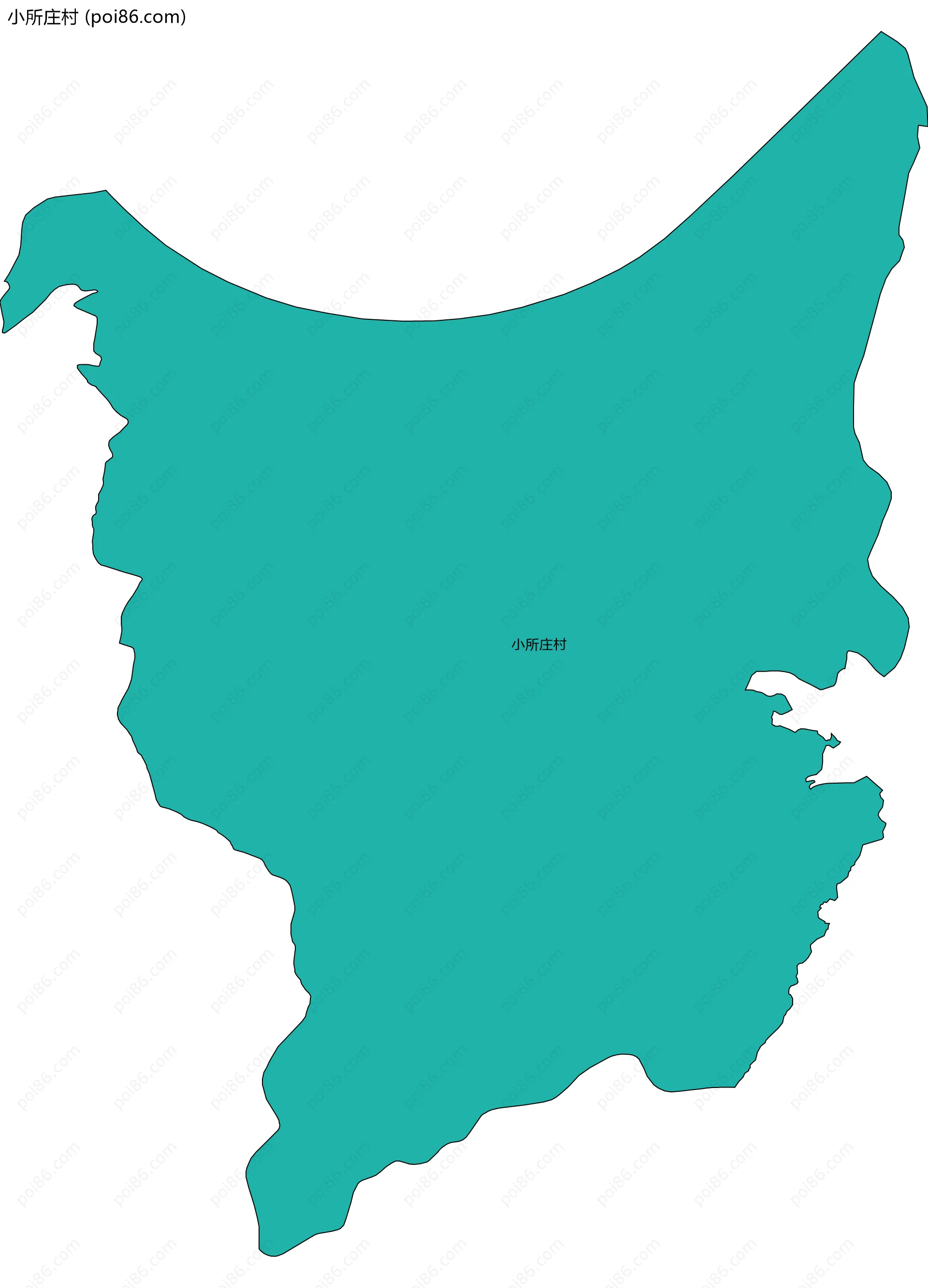 小所庄村边界地图