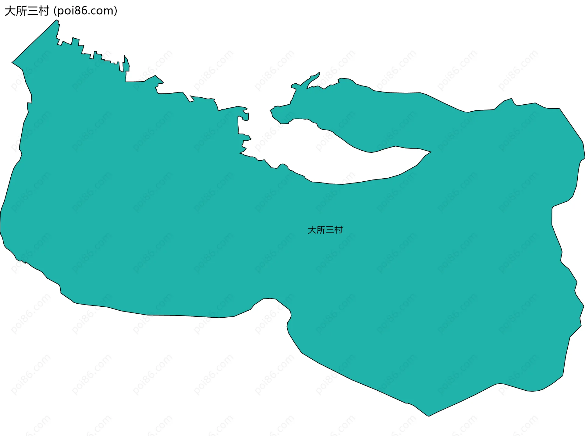 大所三村边界地图