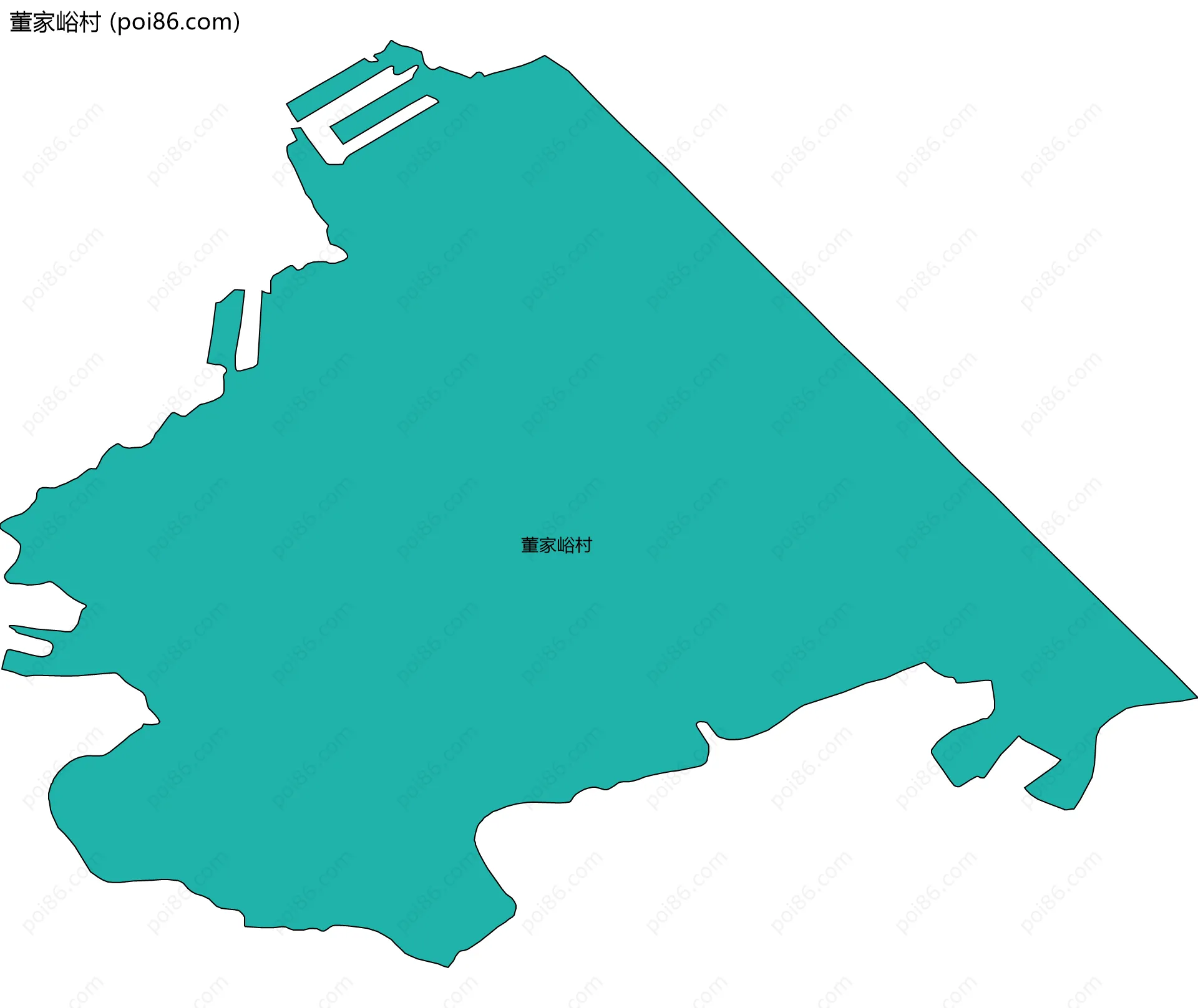 董家峪村边界地图