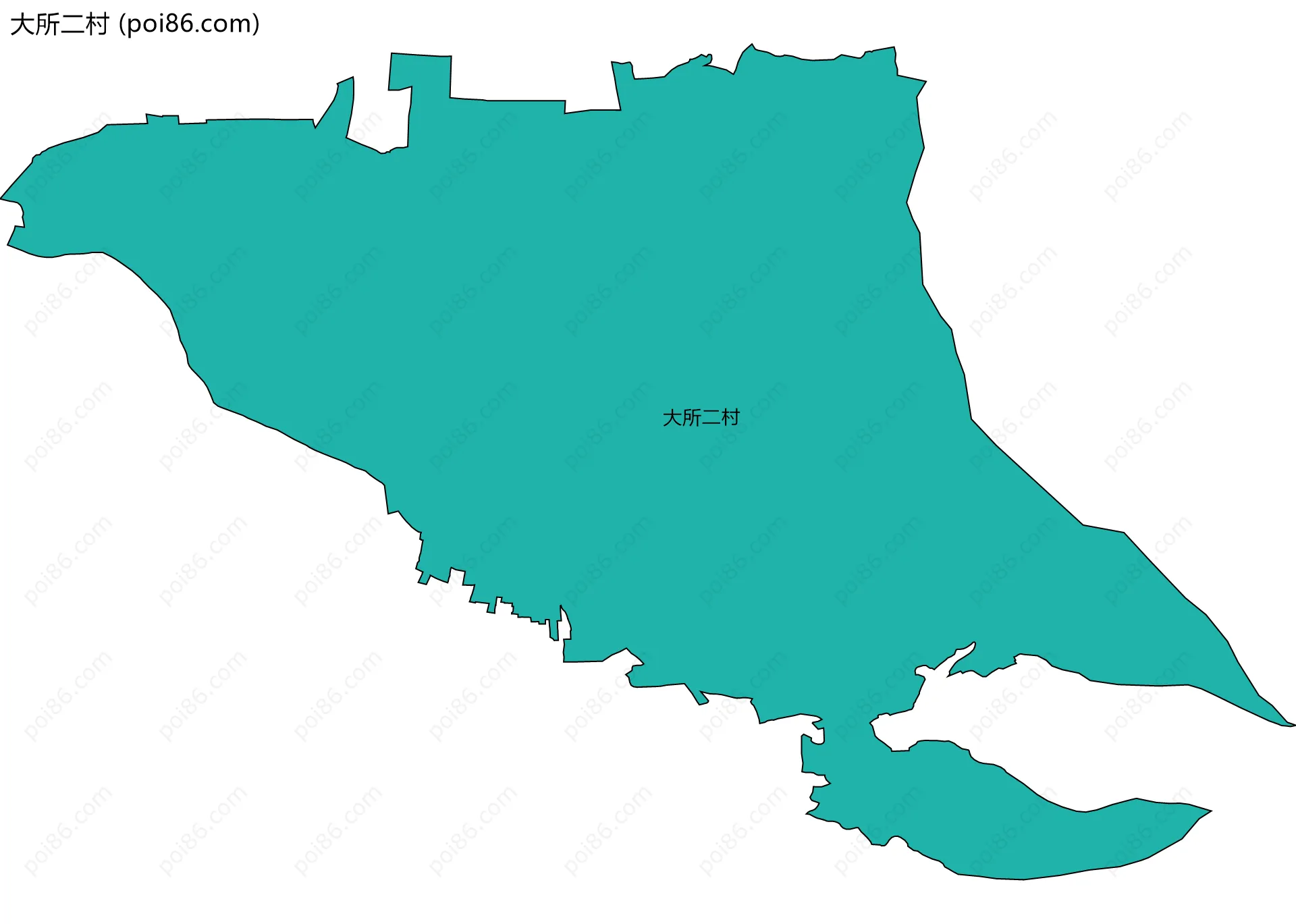 大所二村边界地图