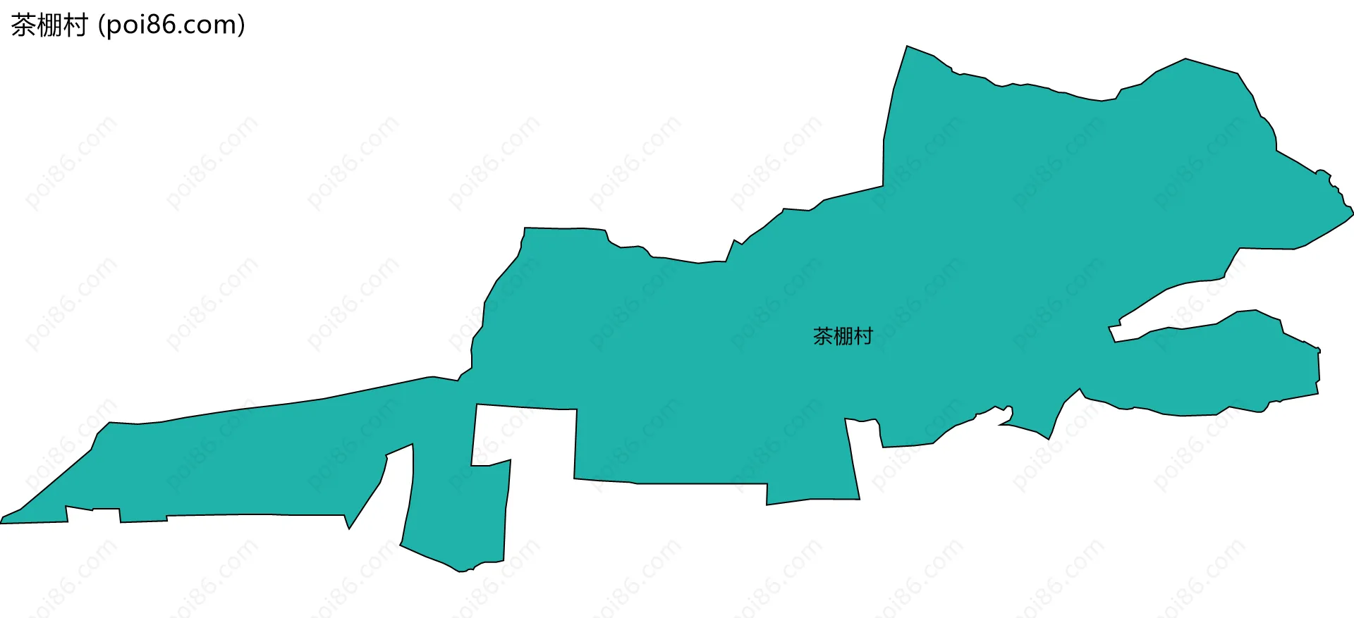 茶棚村边界地图