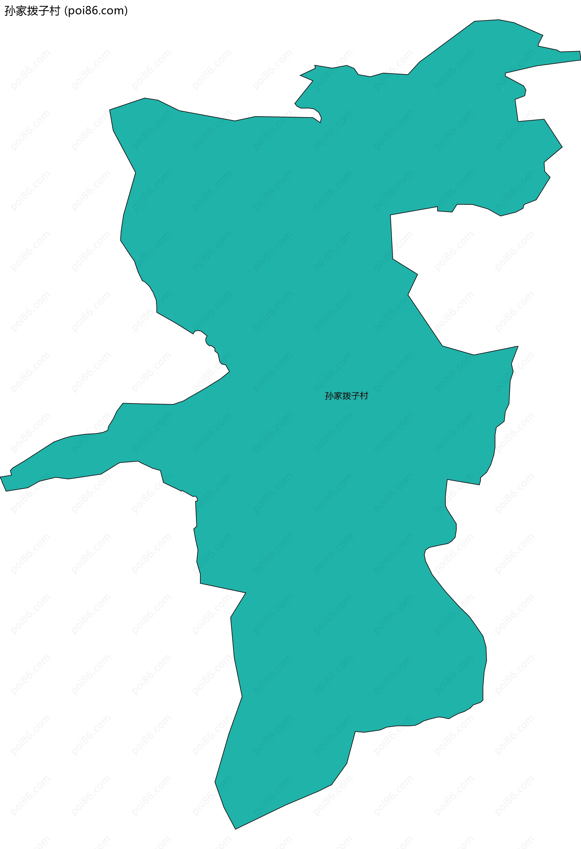 孙家拨子村边界地图