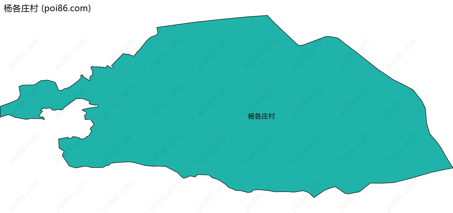 杨各庄村边界地图