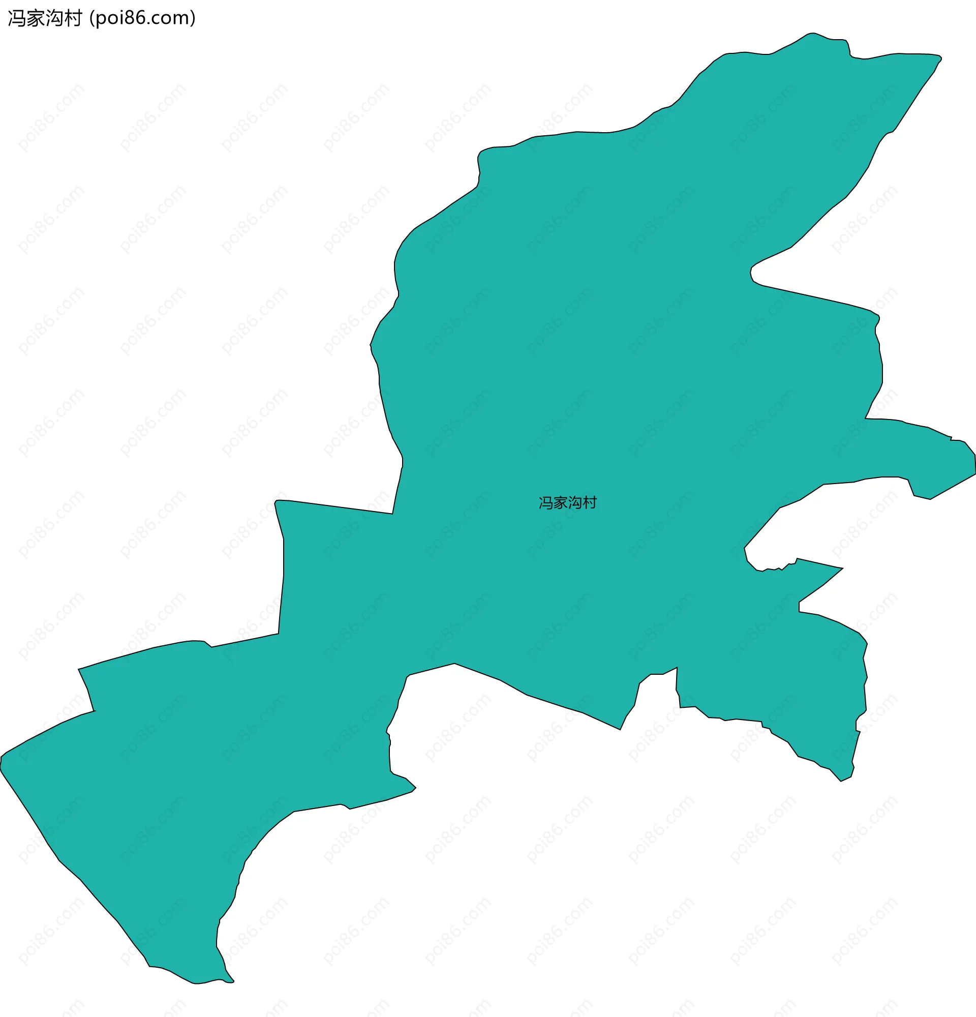 冯家沟村边界地图