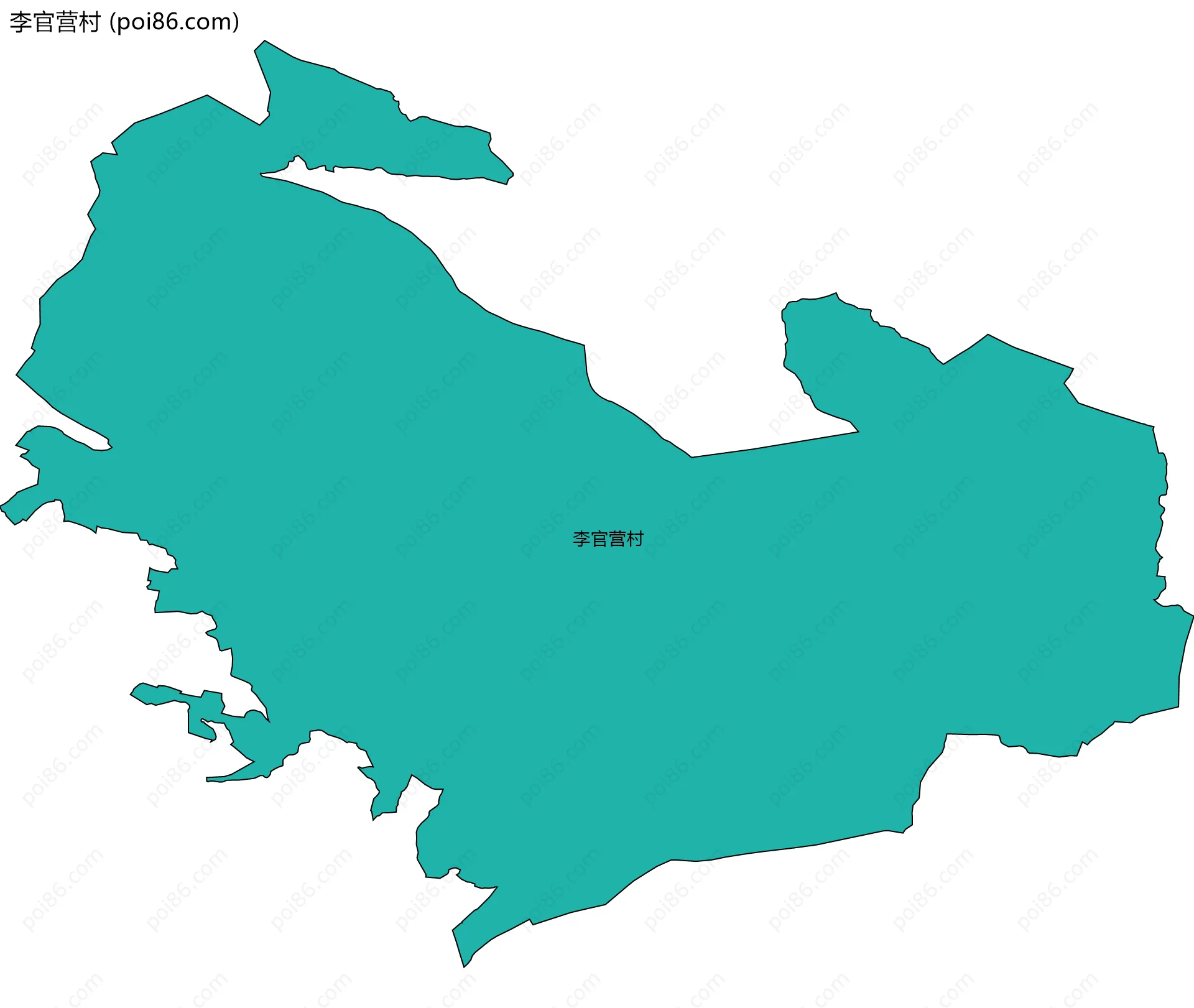 李官营村边界地图